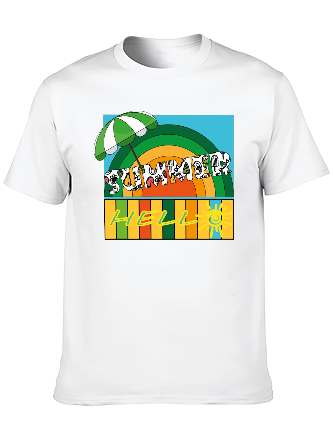 Black Summer Hello Graphic Tee view 10