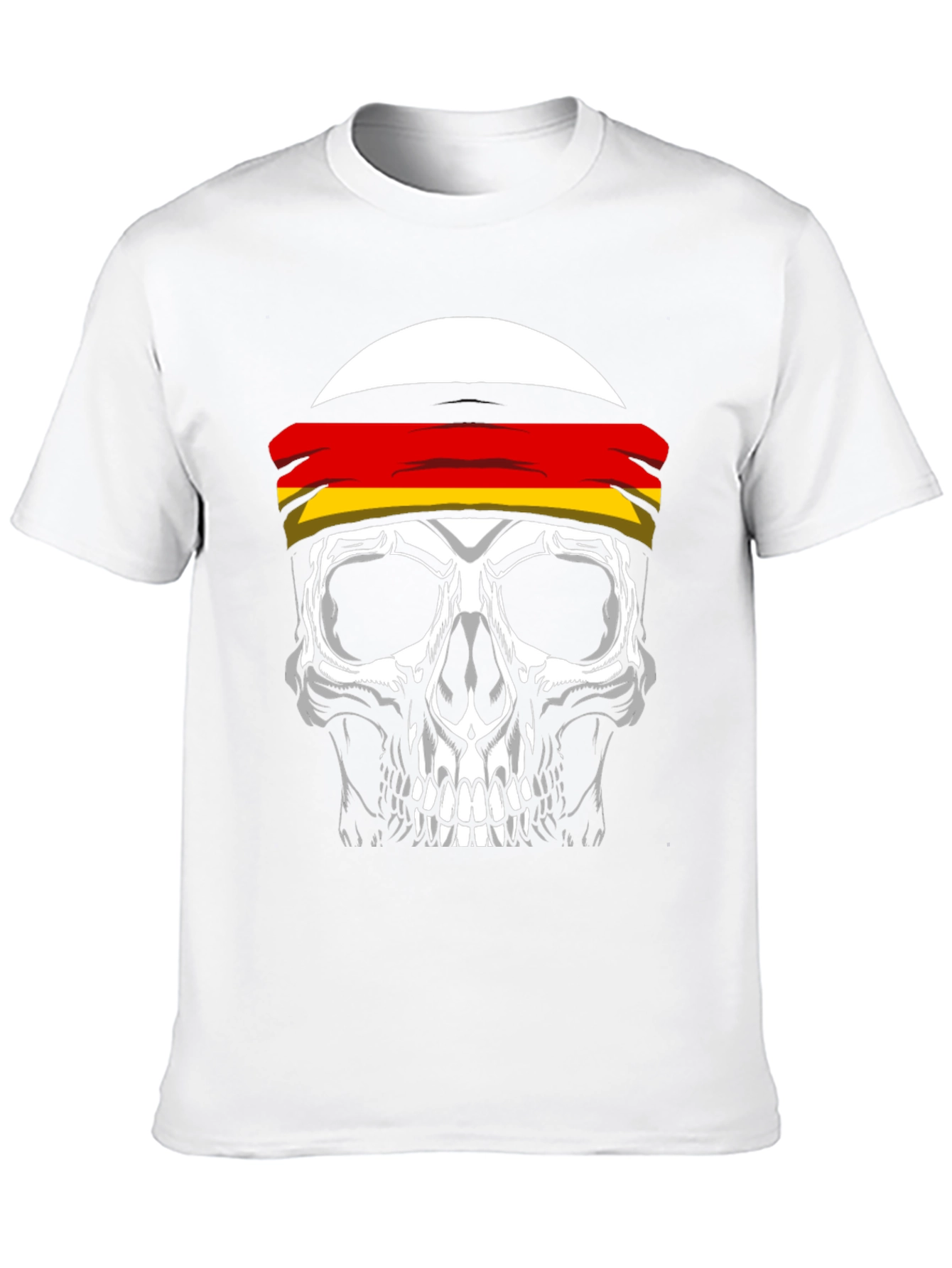 Skull with German Flag Headband Graphic Tee - 10