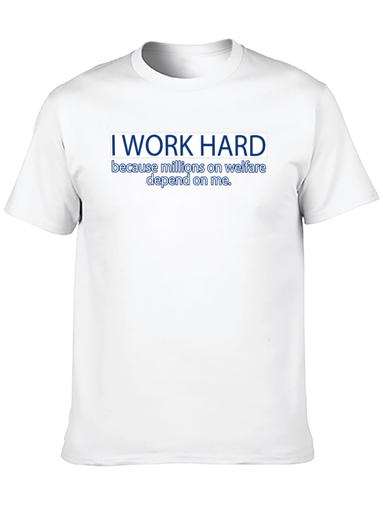 Black I Work Hard Funny Graphic T-Shirt view 10
