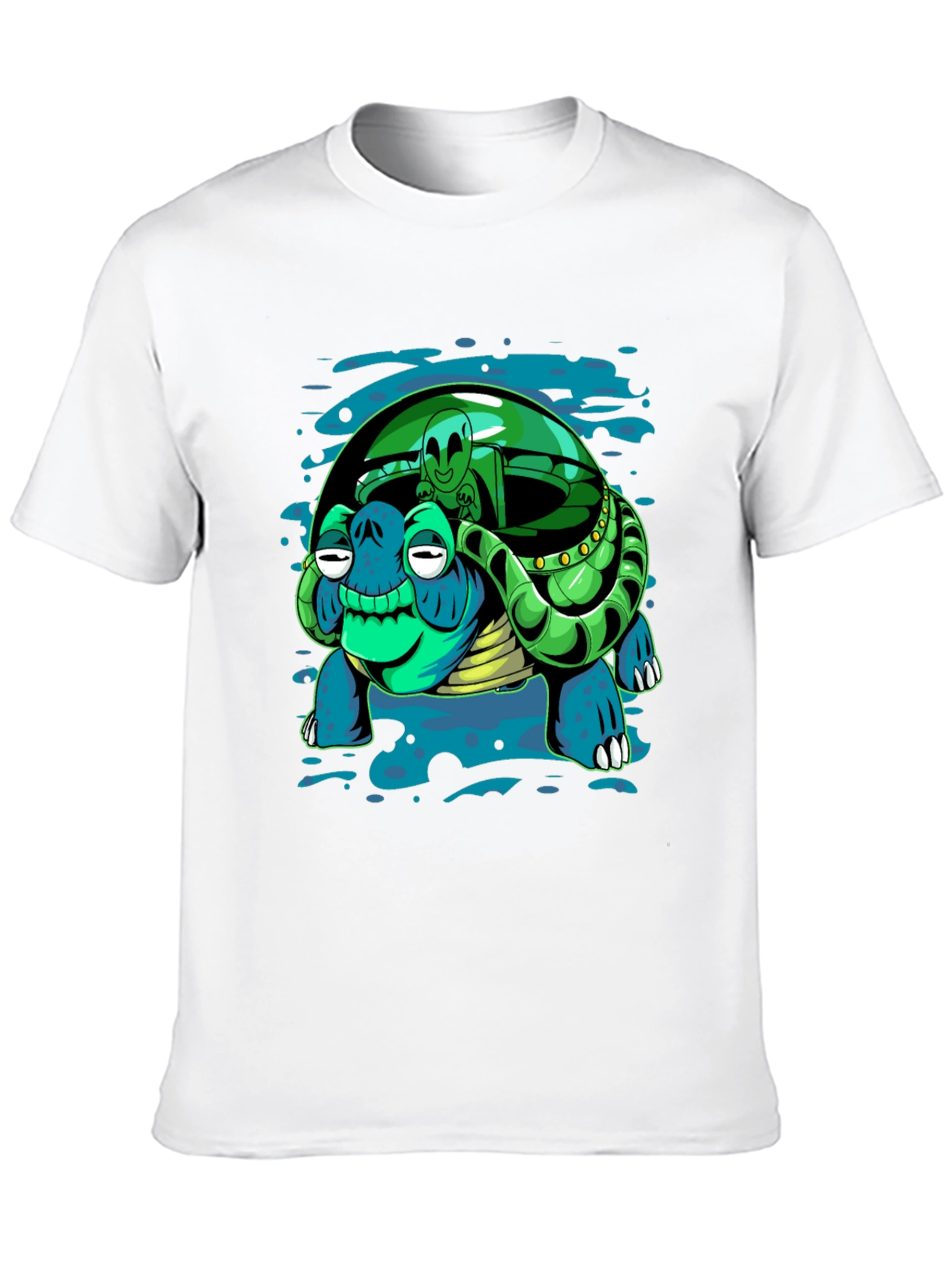 Black Alien Turtle Graphic T-Shirt view 10