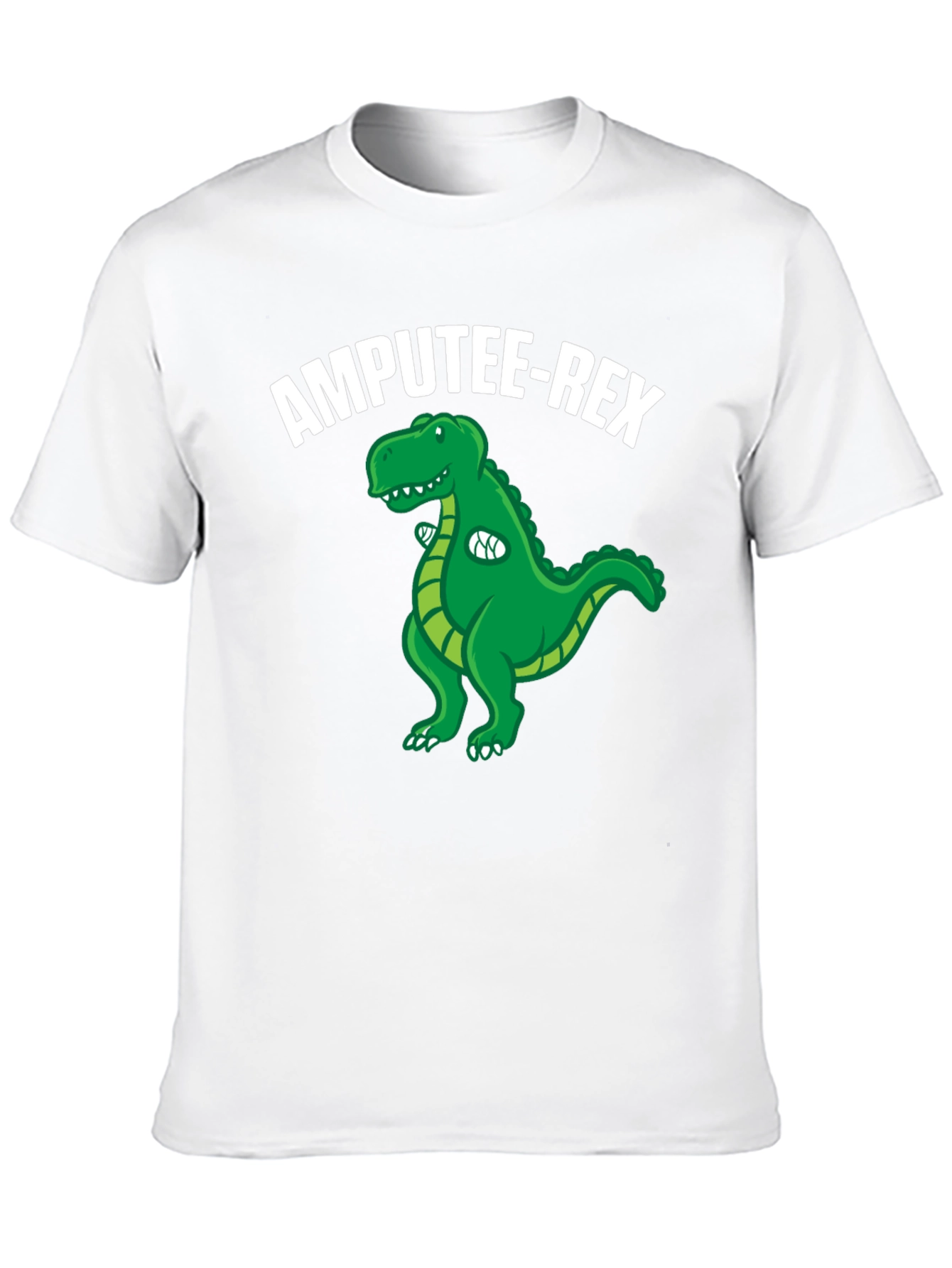 Black Amputee-Rex T-Shirt: Funny Dinosaur Graphic Tee view 10