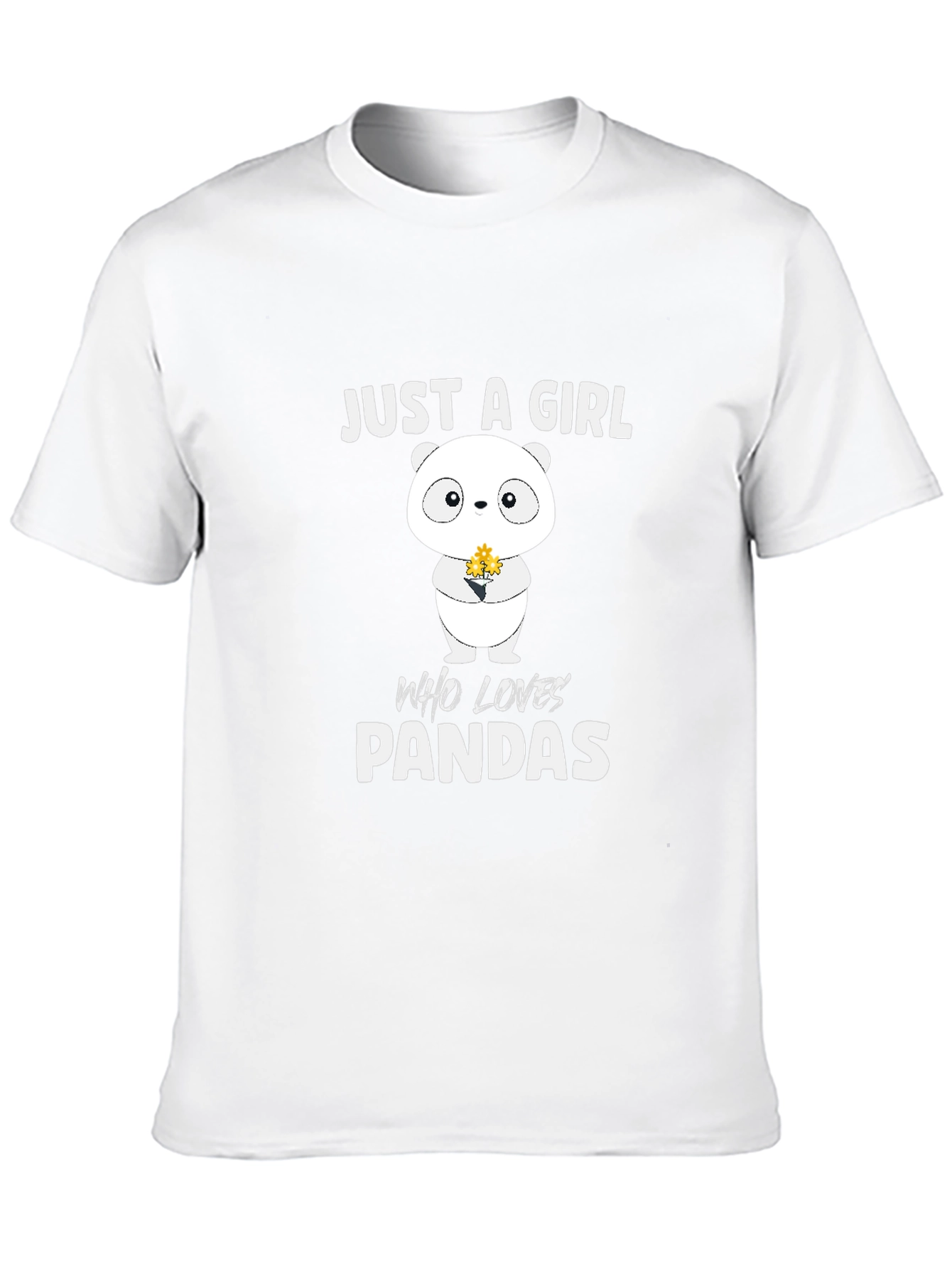 Black Just a Girl Who Loves Pandas T-Shirt view 10