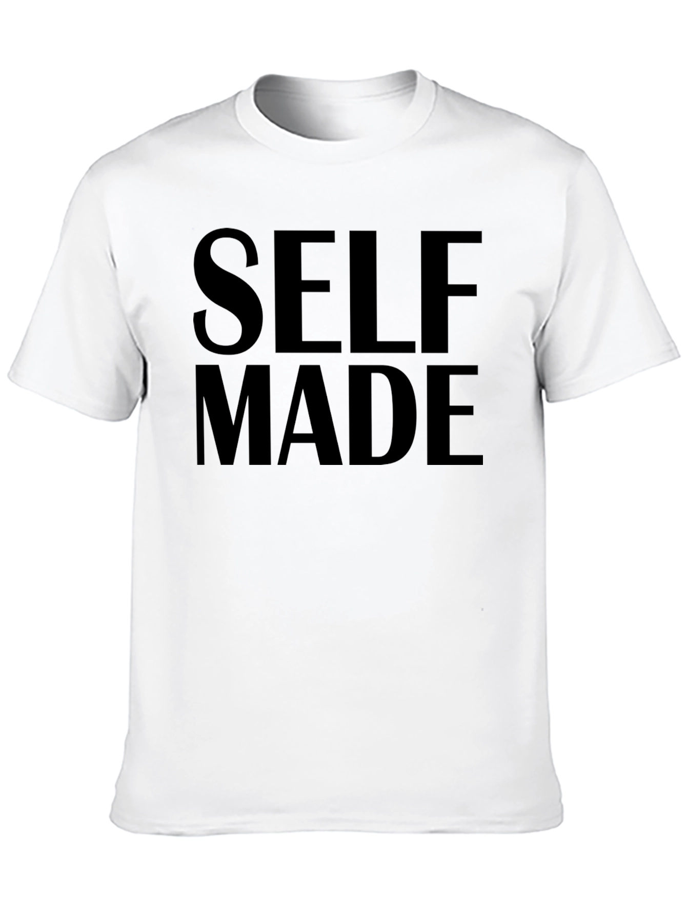 Black Self Made Graphic Print T-Shirt - Crew Neck Tee view 10