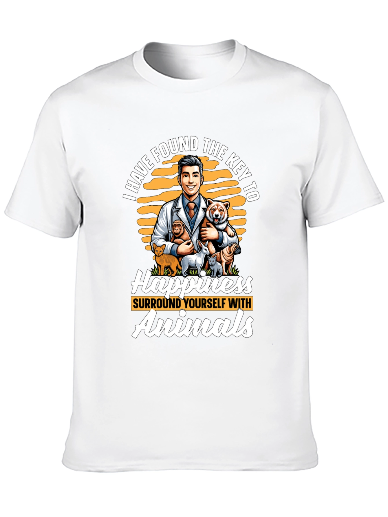 Black Vet & Animal Lover Graphic T-Shirt view 10