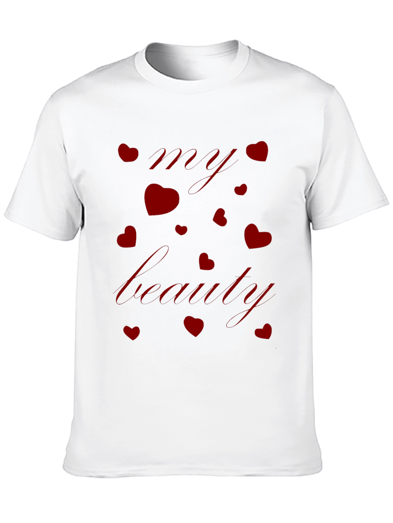 Black My Beauty Red Hearts Black T-Shirt view 10