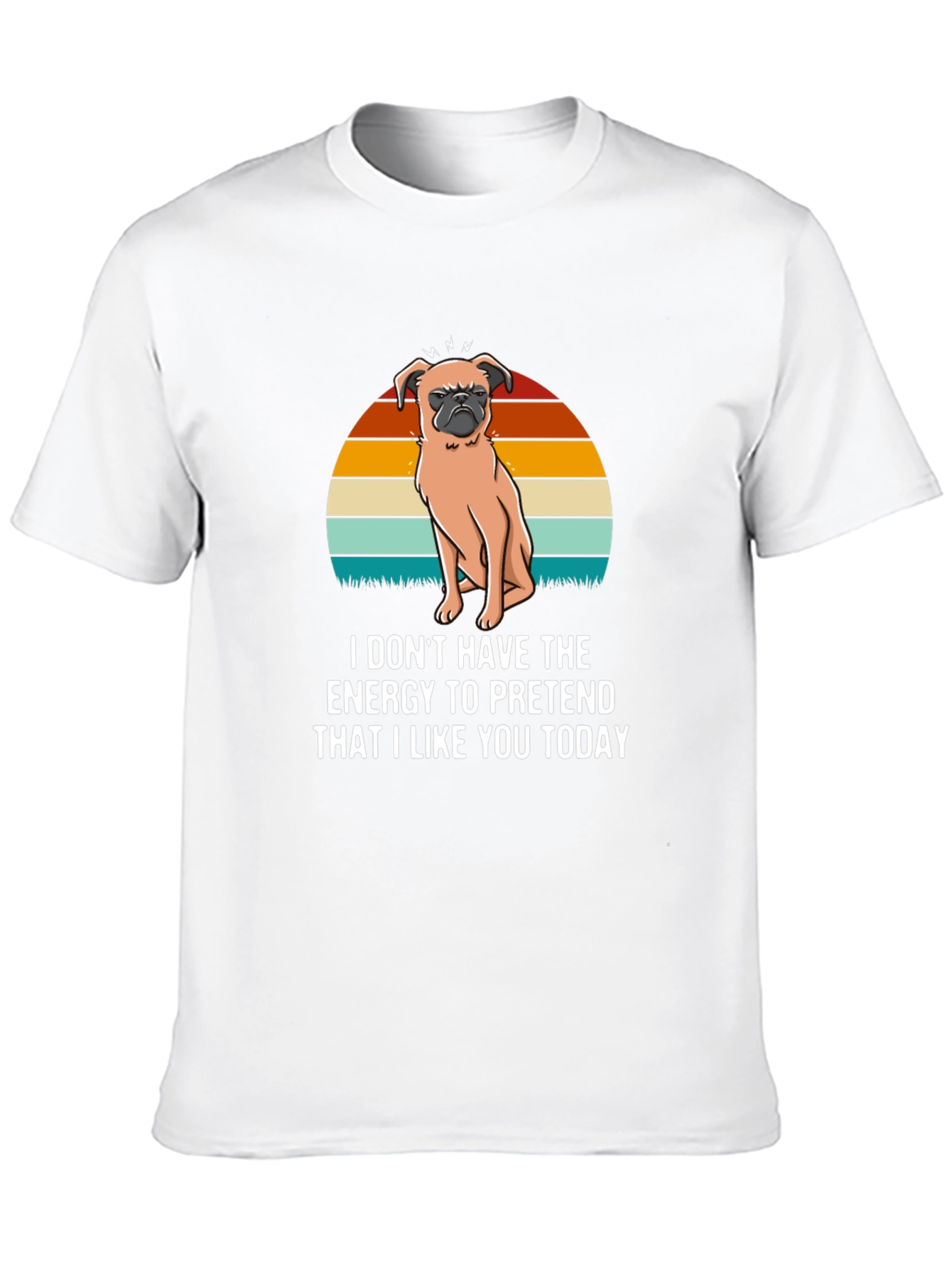 Black Funny Pug T-Shirt - "I Don't Have The Energy" view 10
