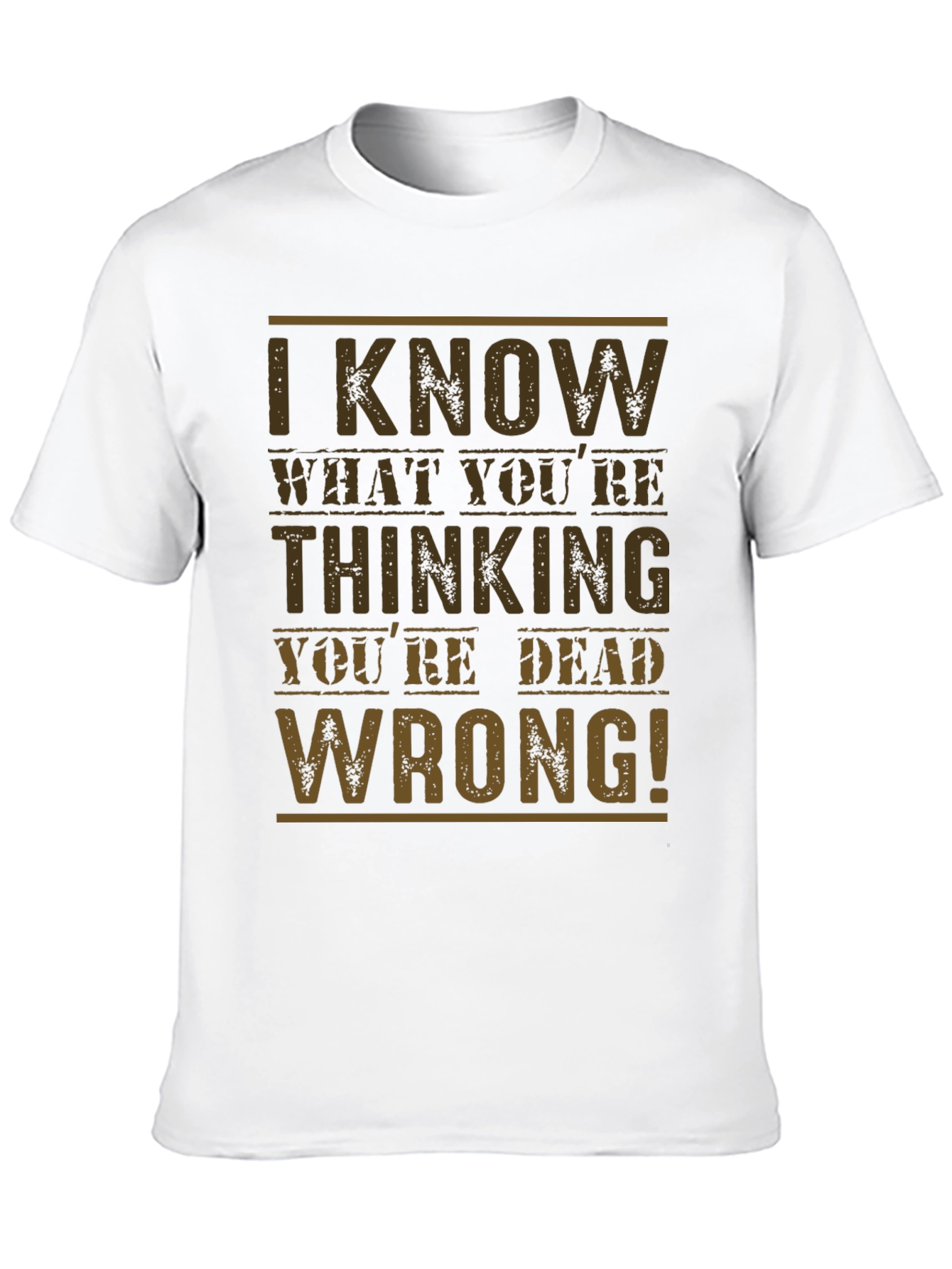 Black I Know What You're Thinking Men's T-Shirt view 10