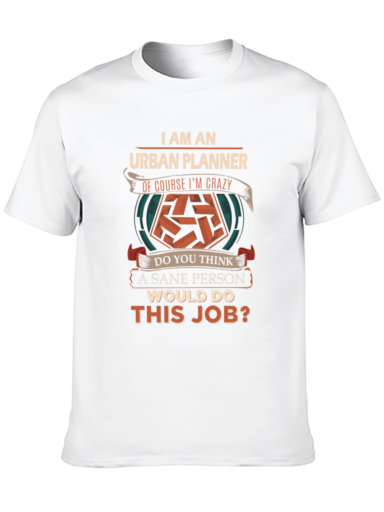 Black Urban Planner Crazy T-Shirt view 10