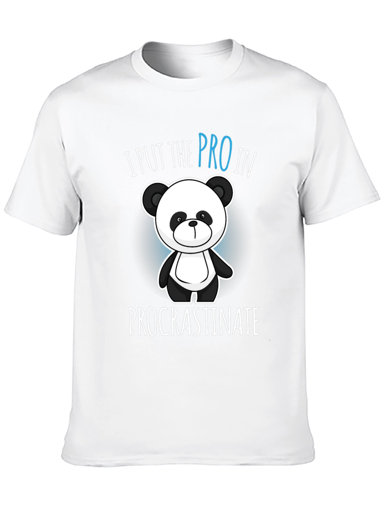 Black Funny Procrastination Panda Graphic Tee - Black view 10