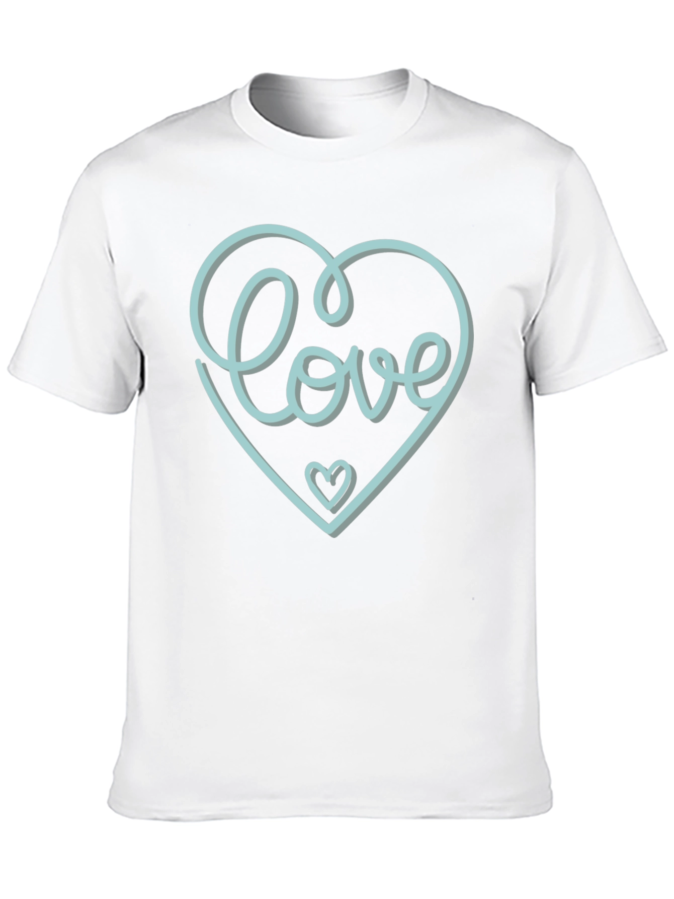 Black Love Heart Graphic Tee - Stylish Black T-Shirt view 10