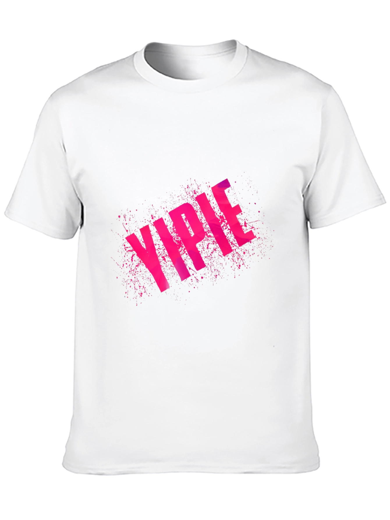 Black YIPEE Graphic Tee - Funky Pink Design view 10