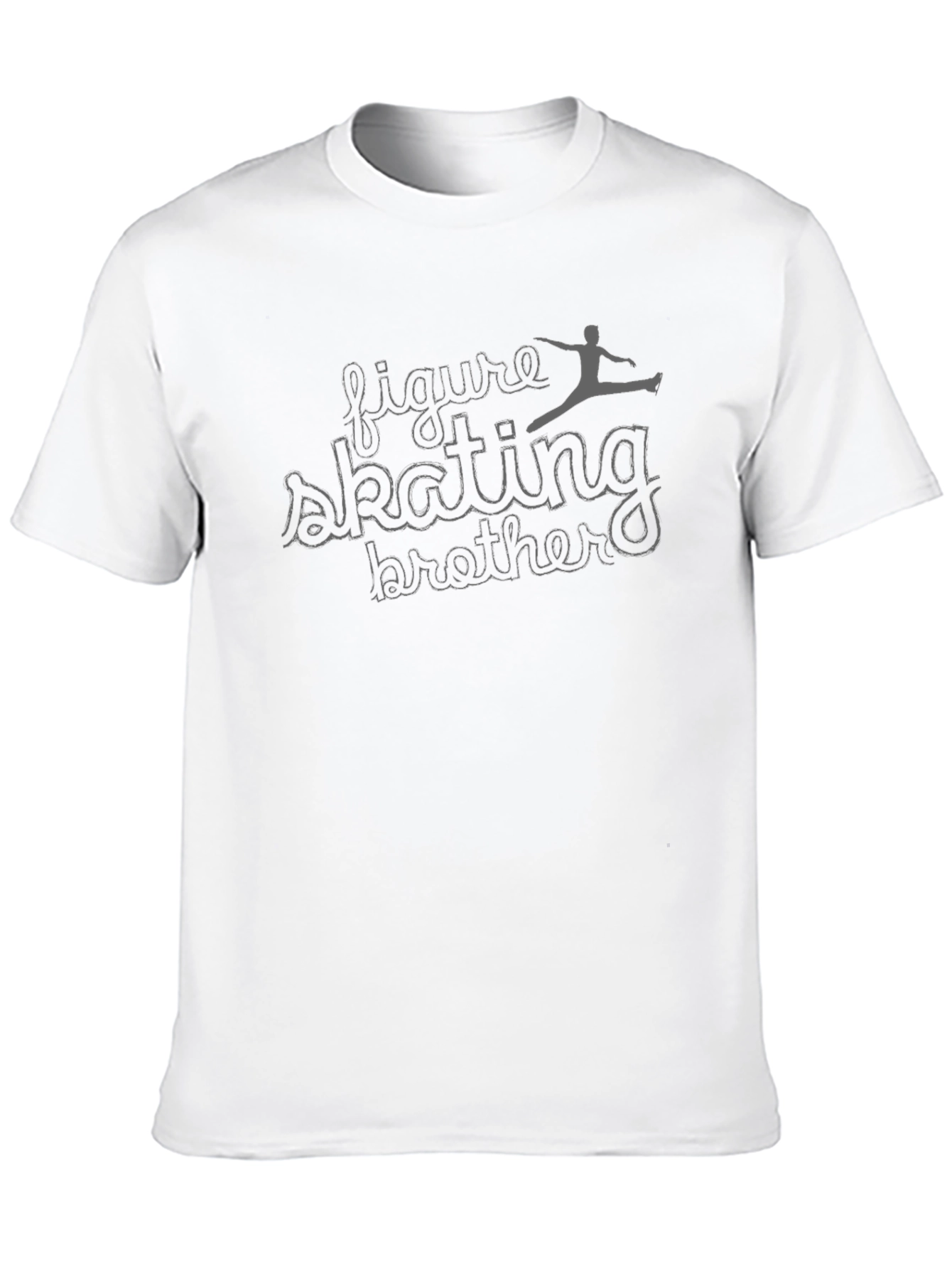 Black Figure Skating Brother Black Graphic Tee view 10