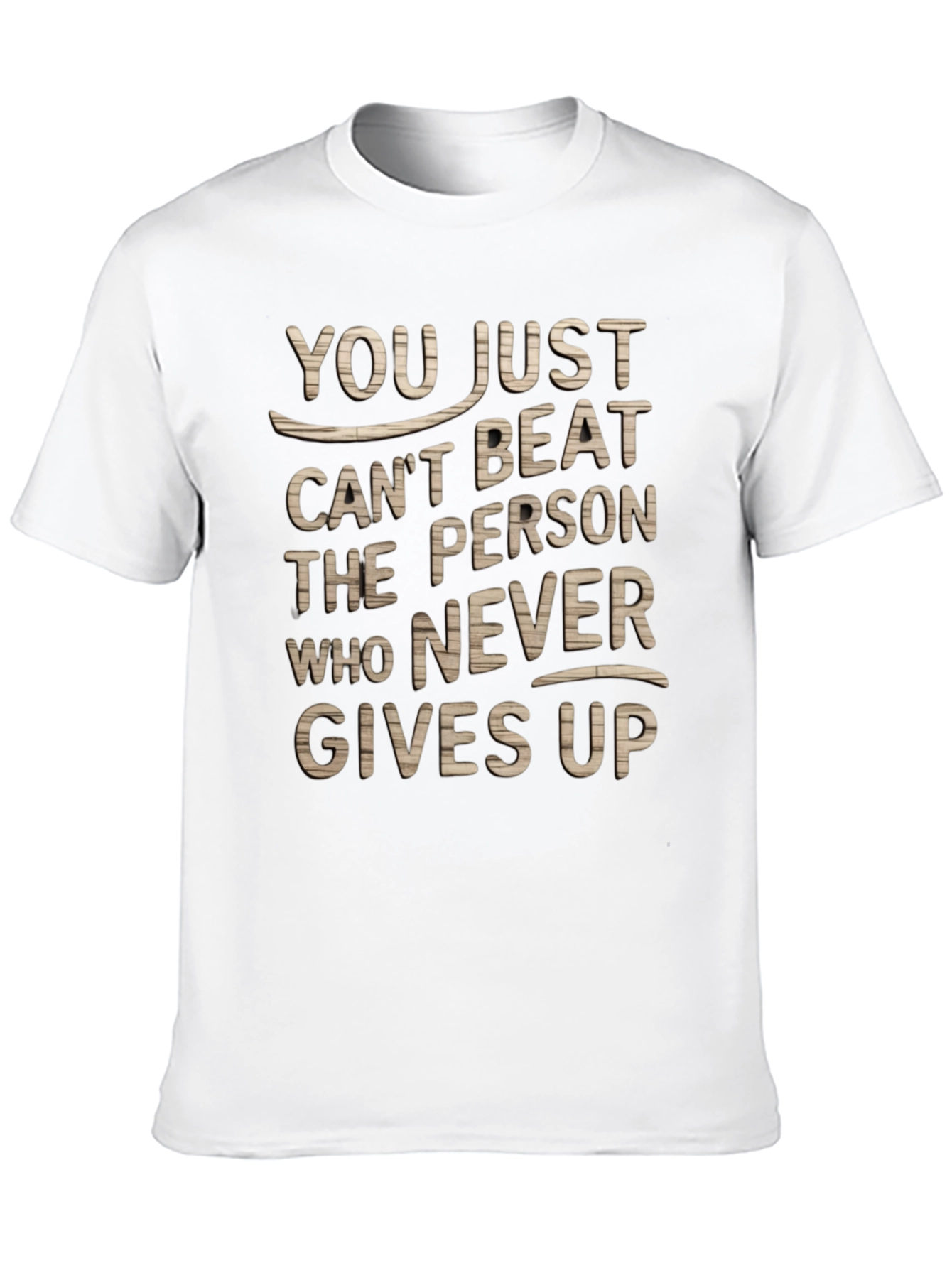 Black Never Give Up Motivational Graphic T-Shirt view 10
