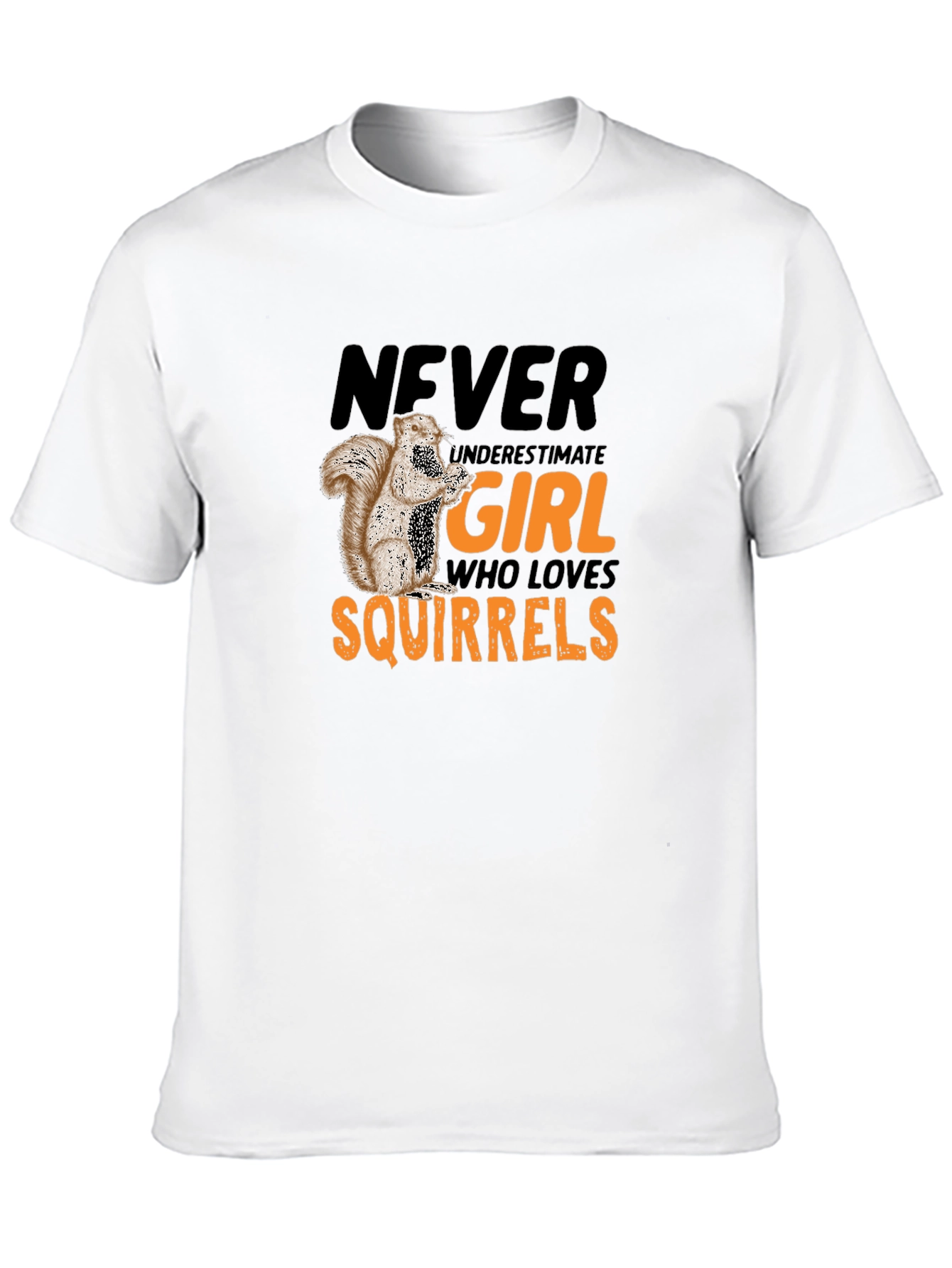 Black Never Underestimate Girl Who Loves Squirrels T-Shirt view 10