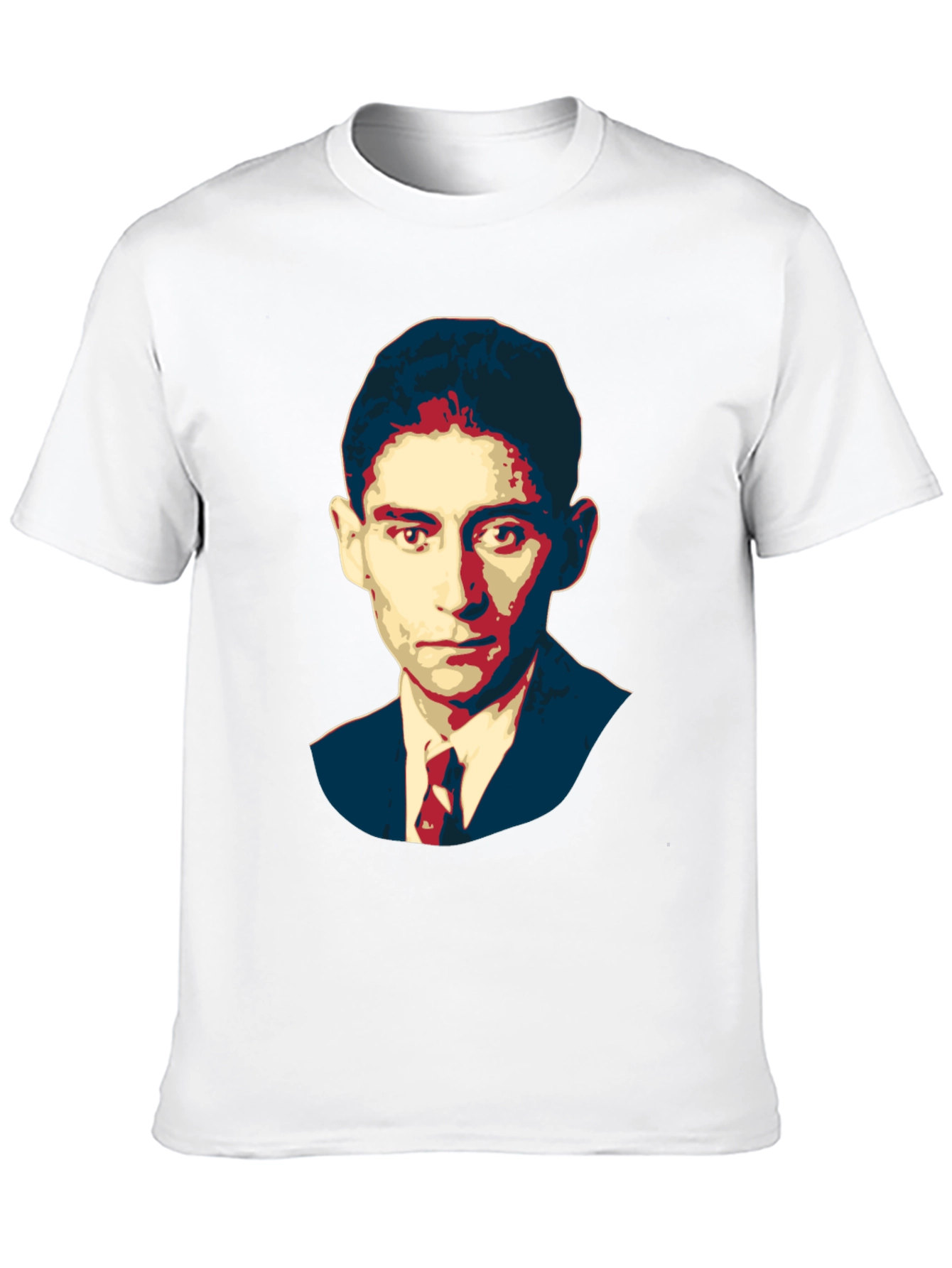 Black Kafka Portrait Black T-Shirt - Literary Graphic Tee view 10