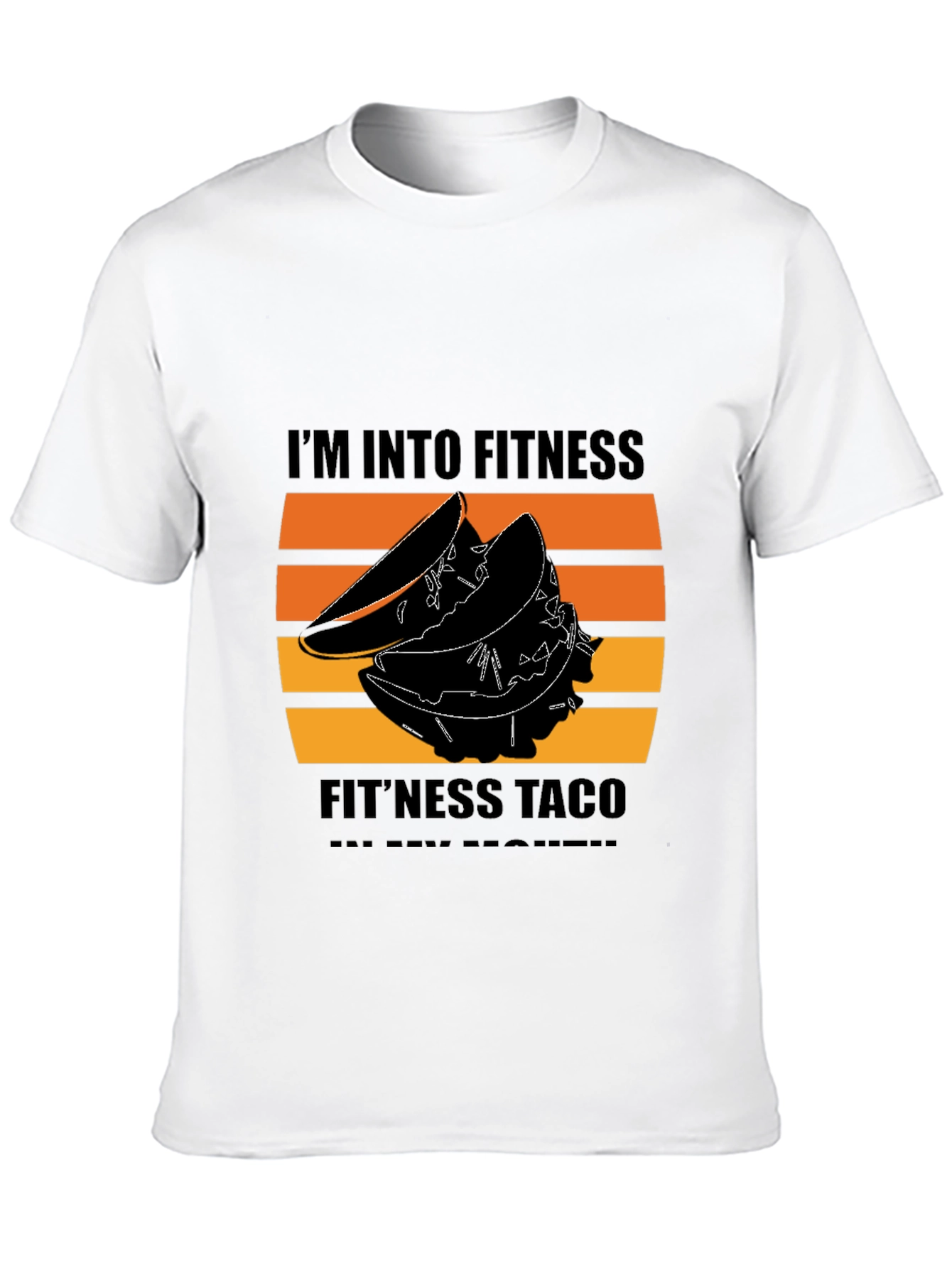 Black Fitness Taco Black Graphic Tee view 10