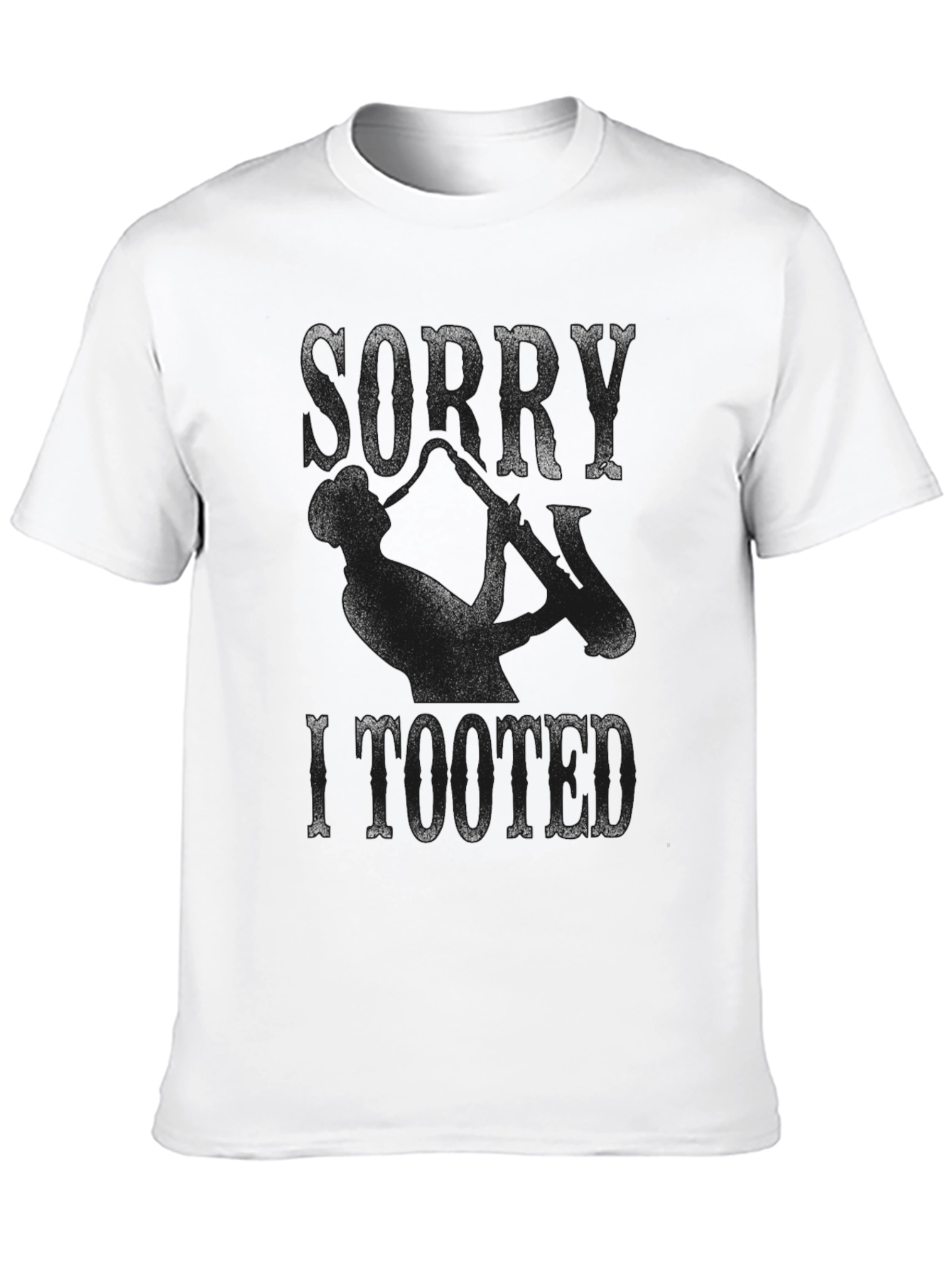 Black Funny "Sorry I Tooted" Graphic Black T-Shirt view 10