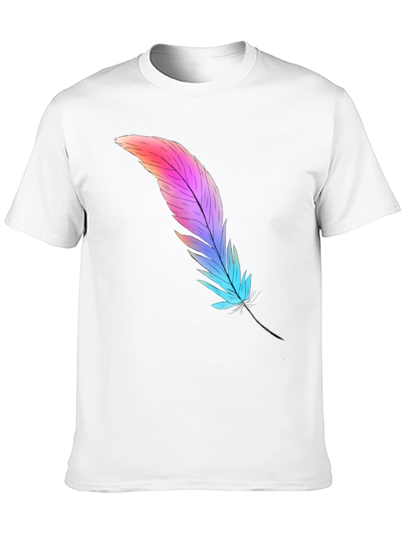 Black Feather Graphic Tee - Soft Cotton Blend view 10