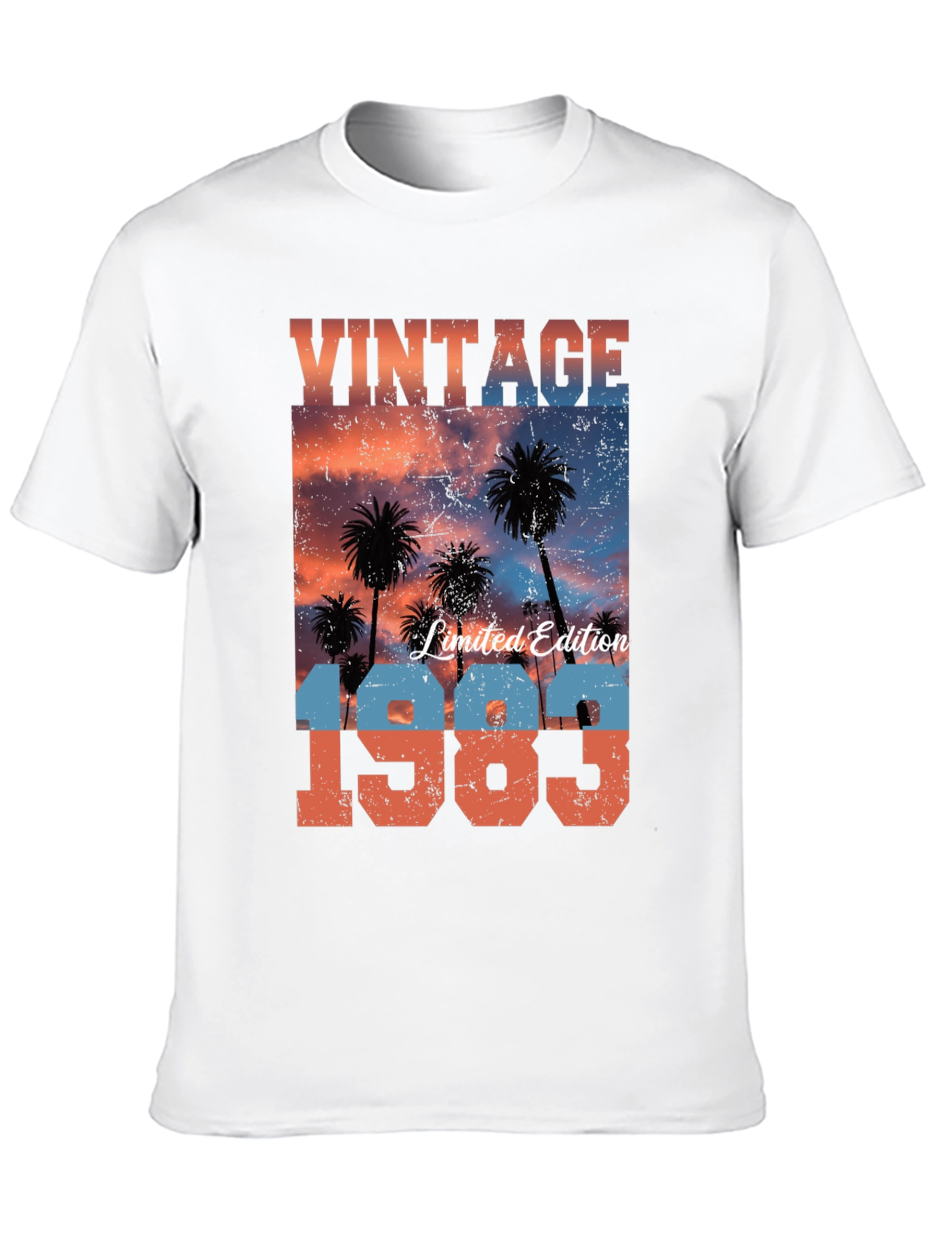 Black Vintage 1983 Palm Sunset T-Shirt view 10