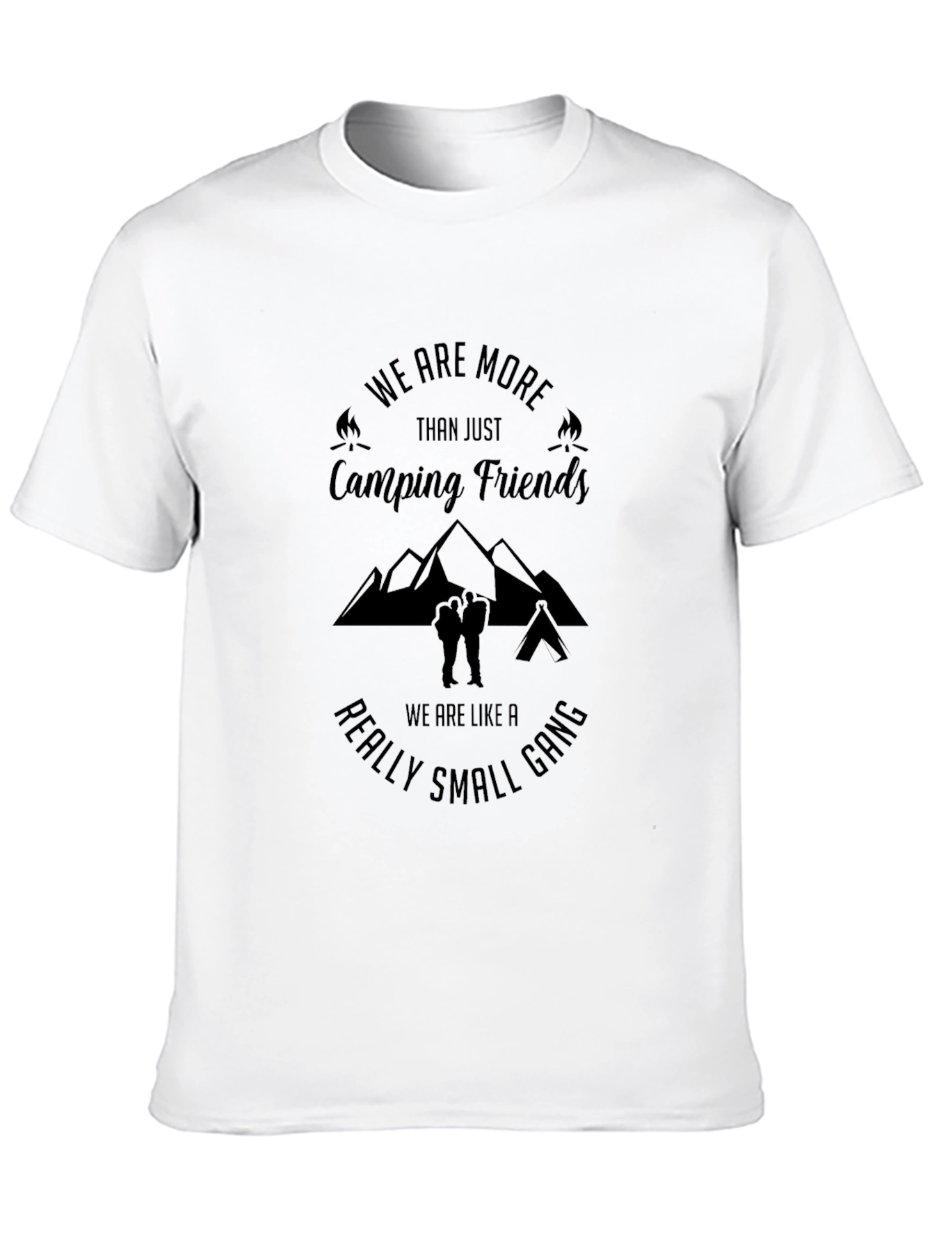 Camping Friends T-Shirt - Small Gang Adventure Tee - 10