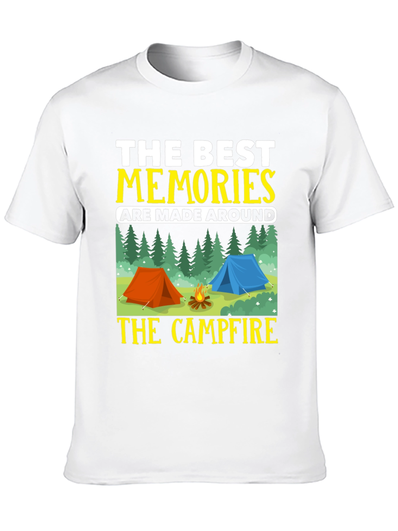 Black Camping Memories T-Shirt - Campfire Design view 10