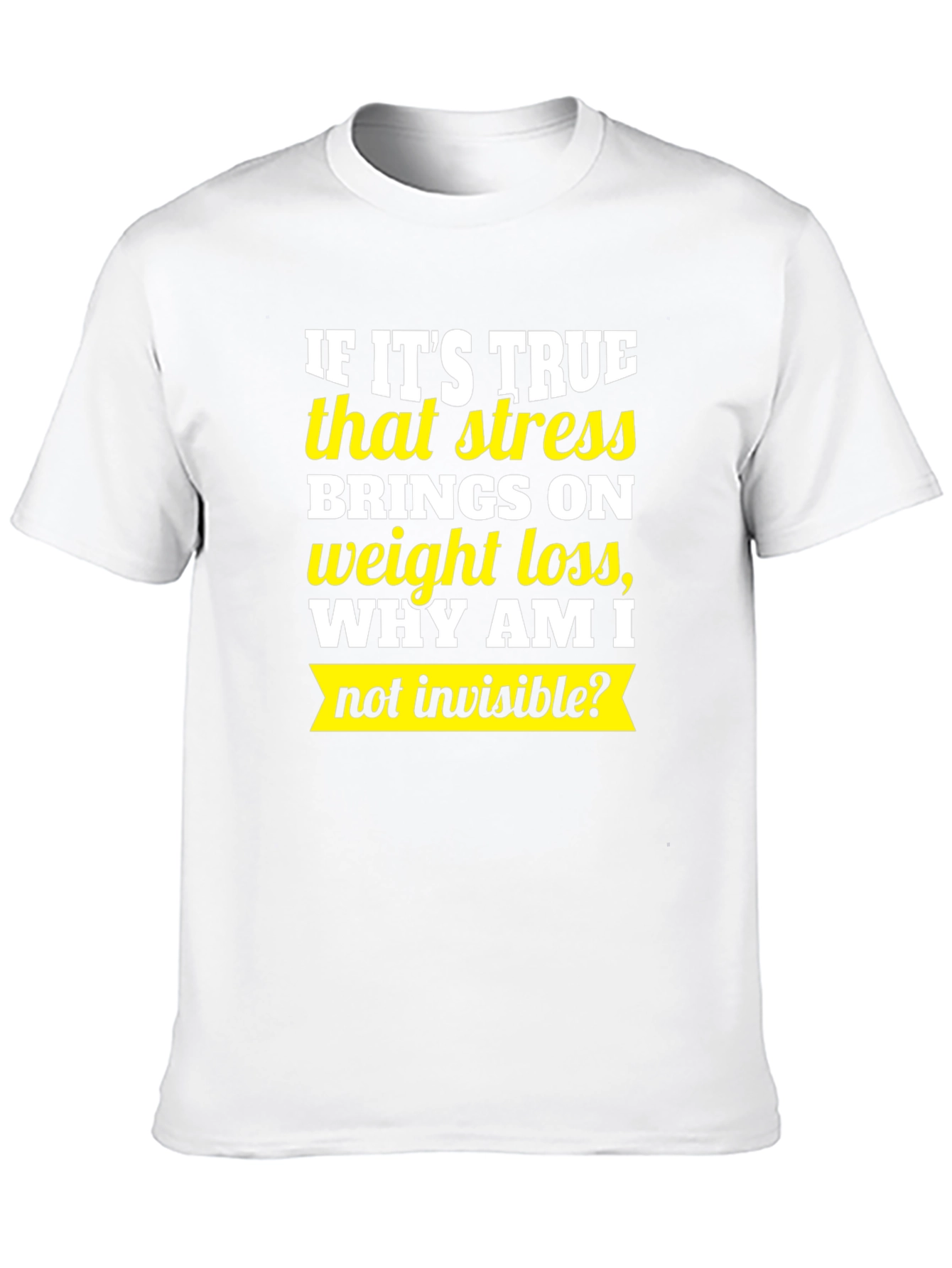 Black Stress Weight Loss Graphic Tee view 10