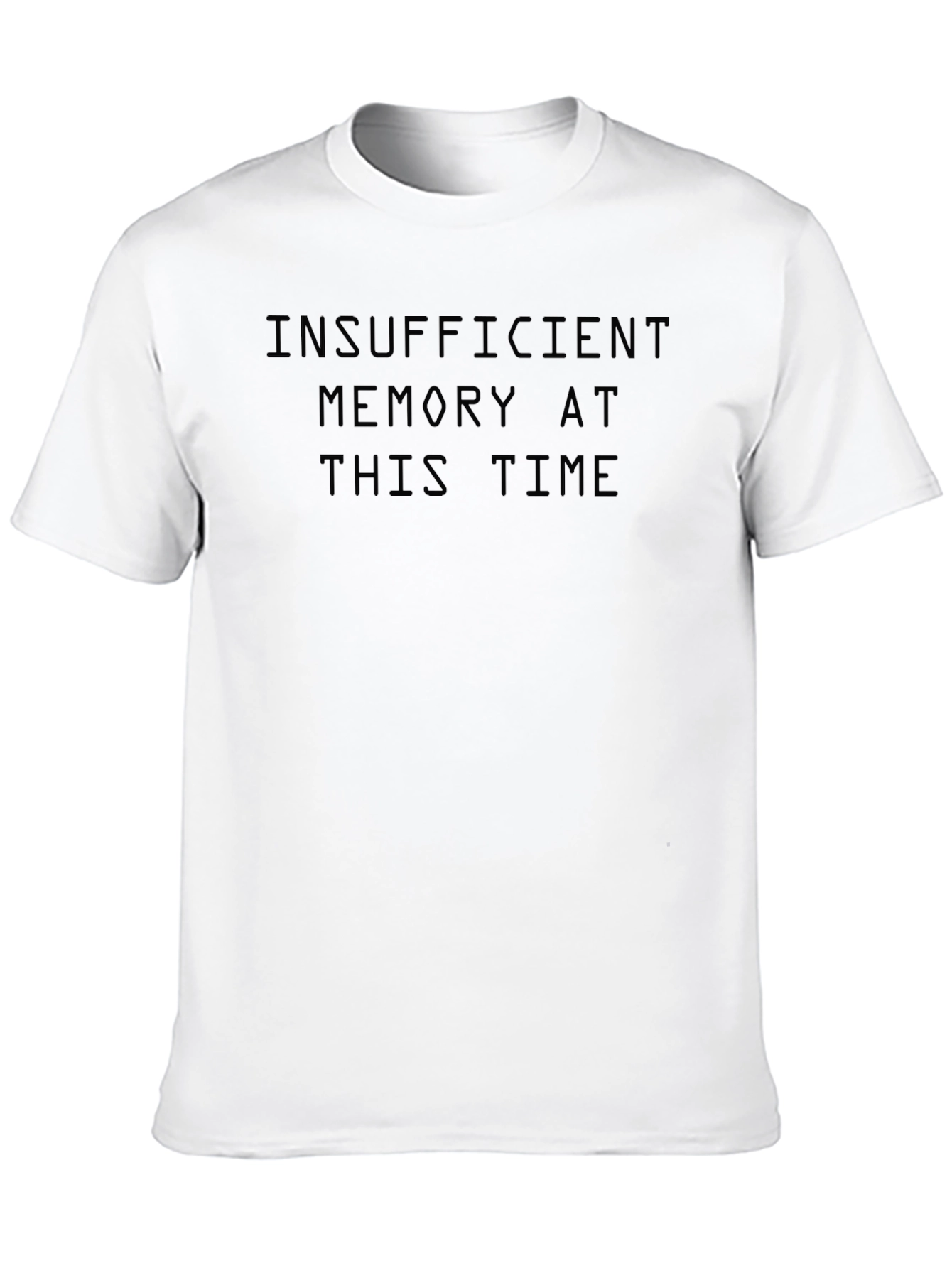 Black Insufficient Memory T-Shirt - Black Cotton Tee view 10