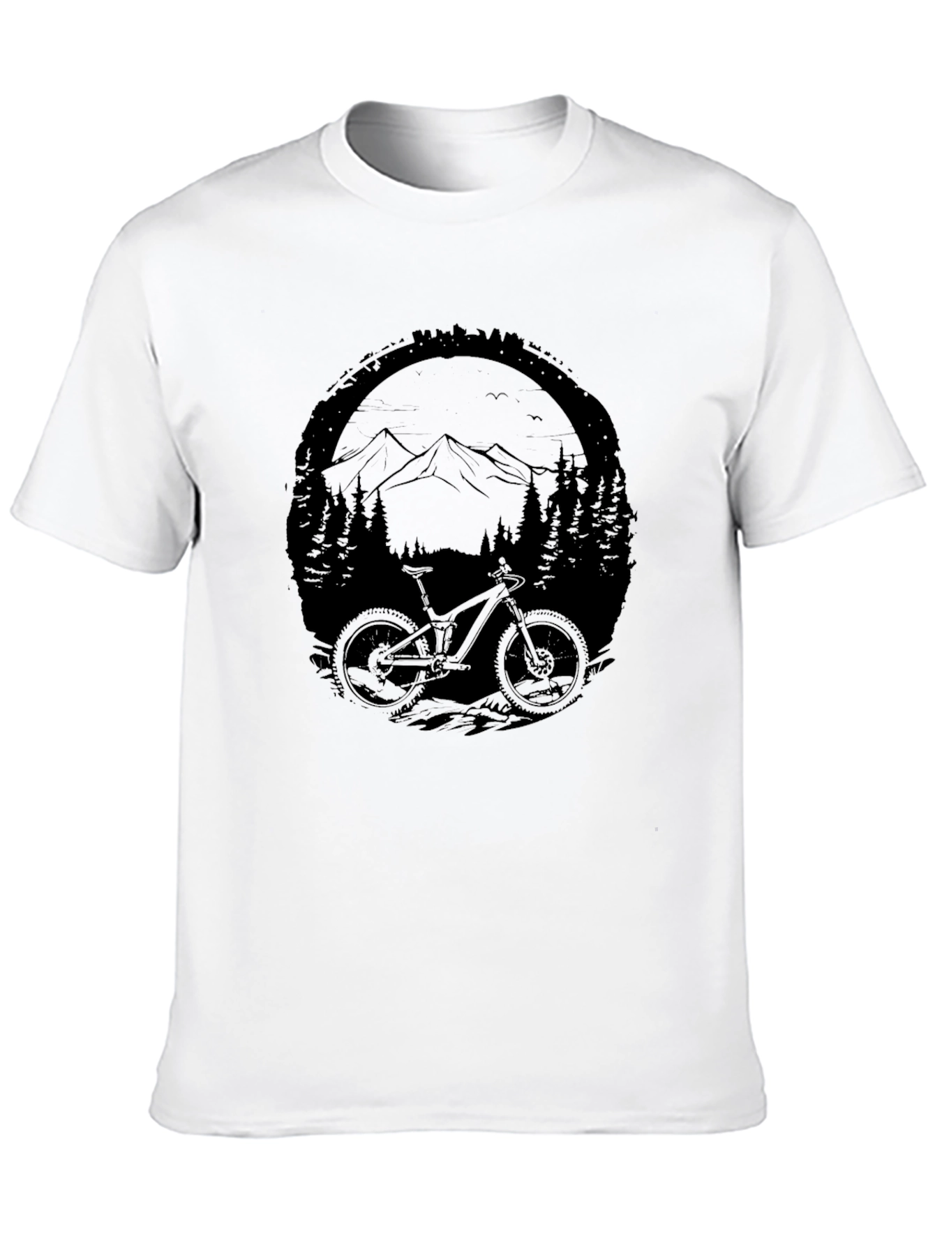 Black Mountain Bike Adventure Graphic Tee - Black view 10