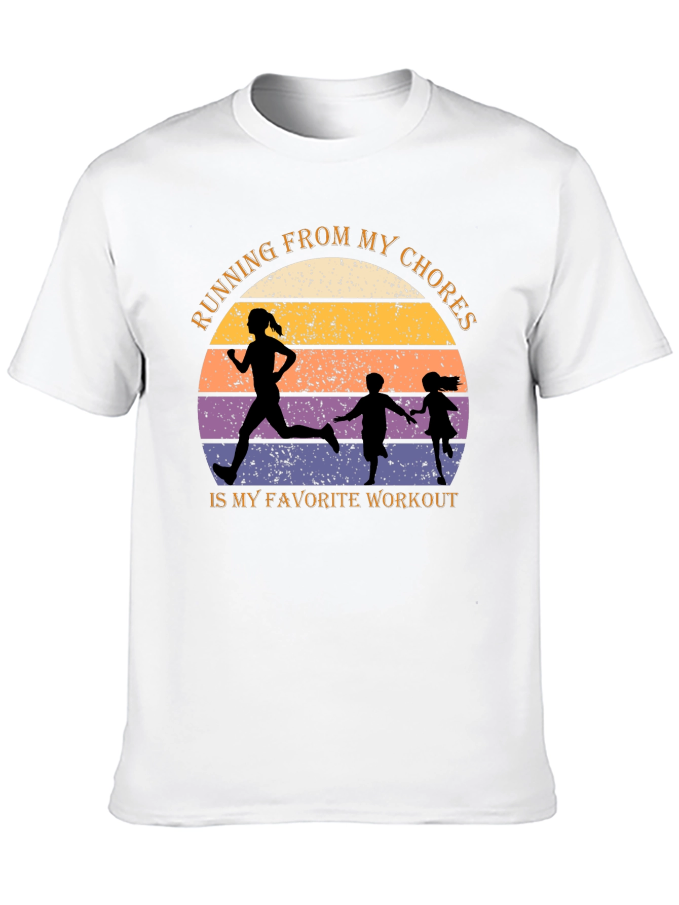 Black Running From My Chores Graphic Tee view 10