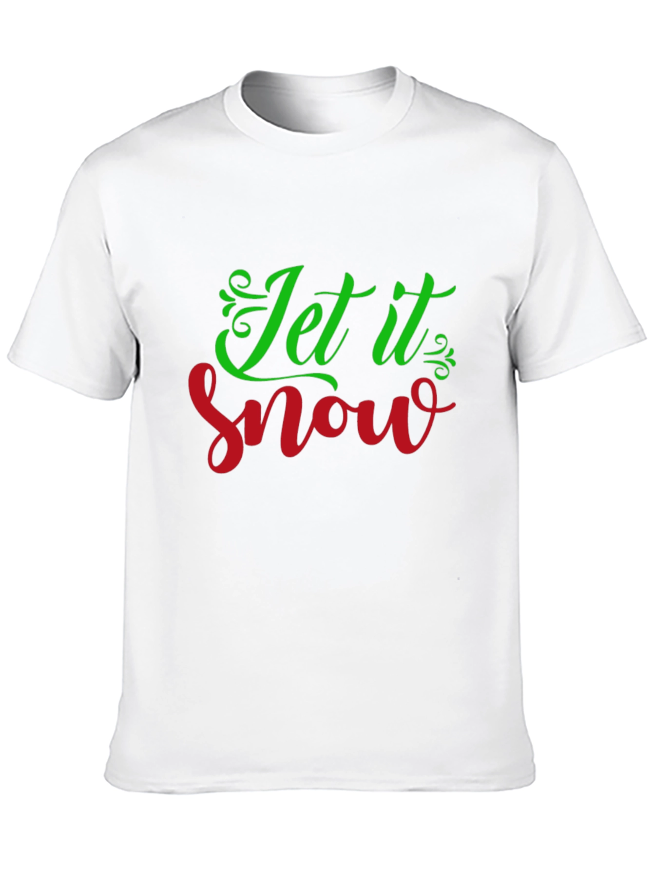 Black Let it Snow Graphic Tee - Christmas Holiday Shirt view 10