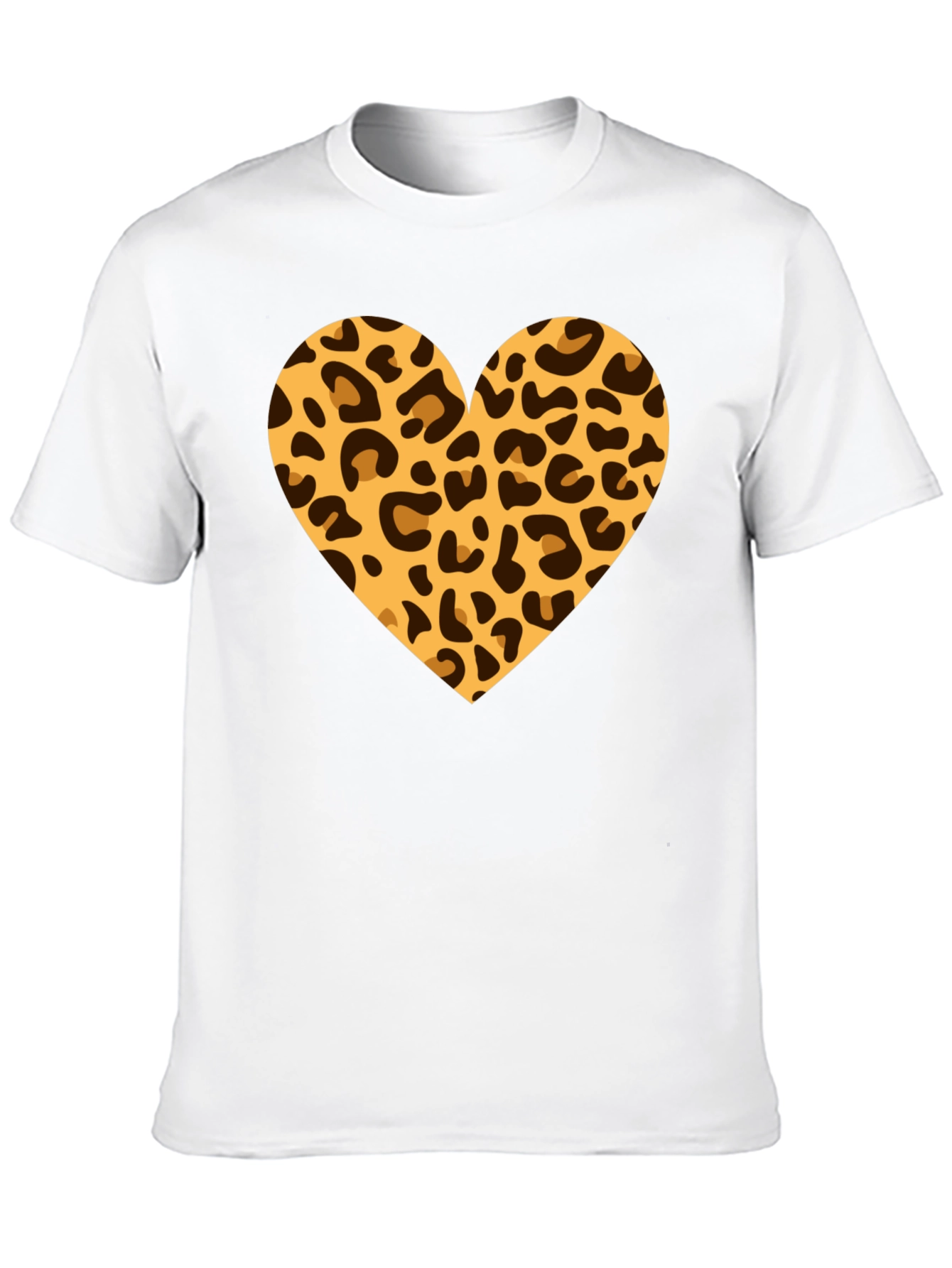 Black Leopard Heart Black T-Shirt view 10