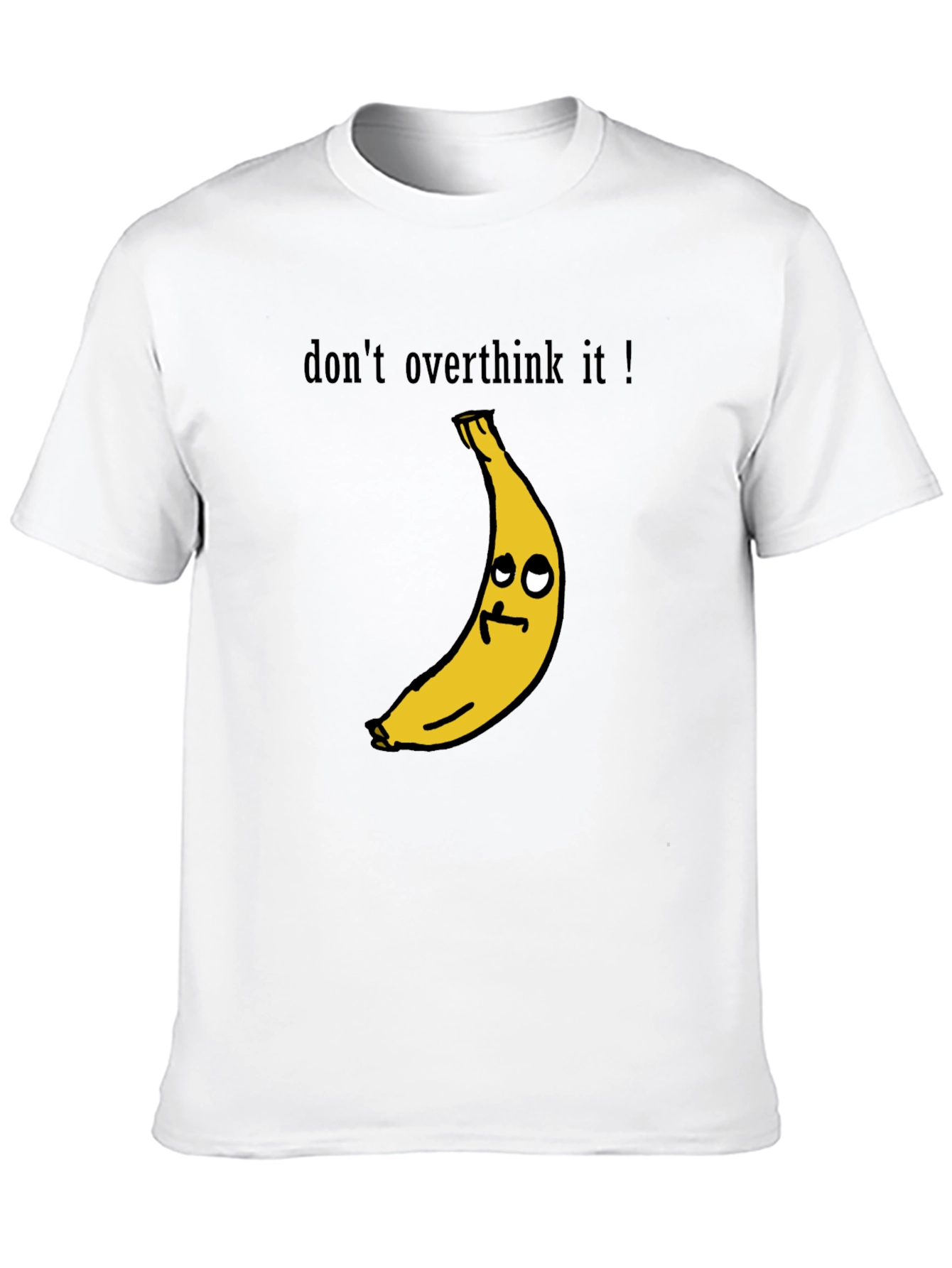 Black Funny Banana Graphic Tee - Don't Overthink It T-Shirt view 10
