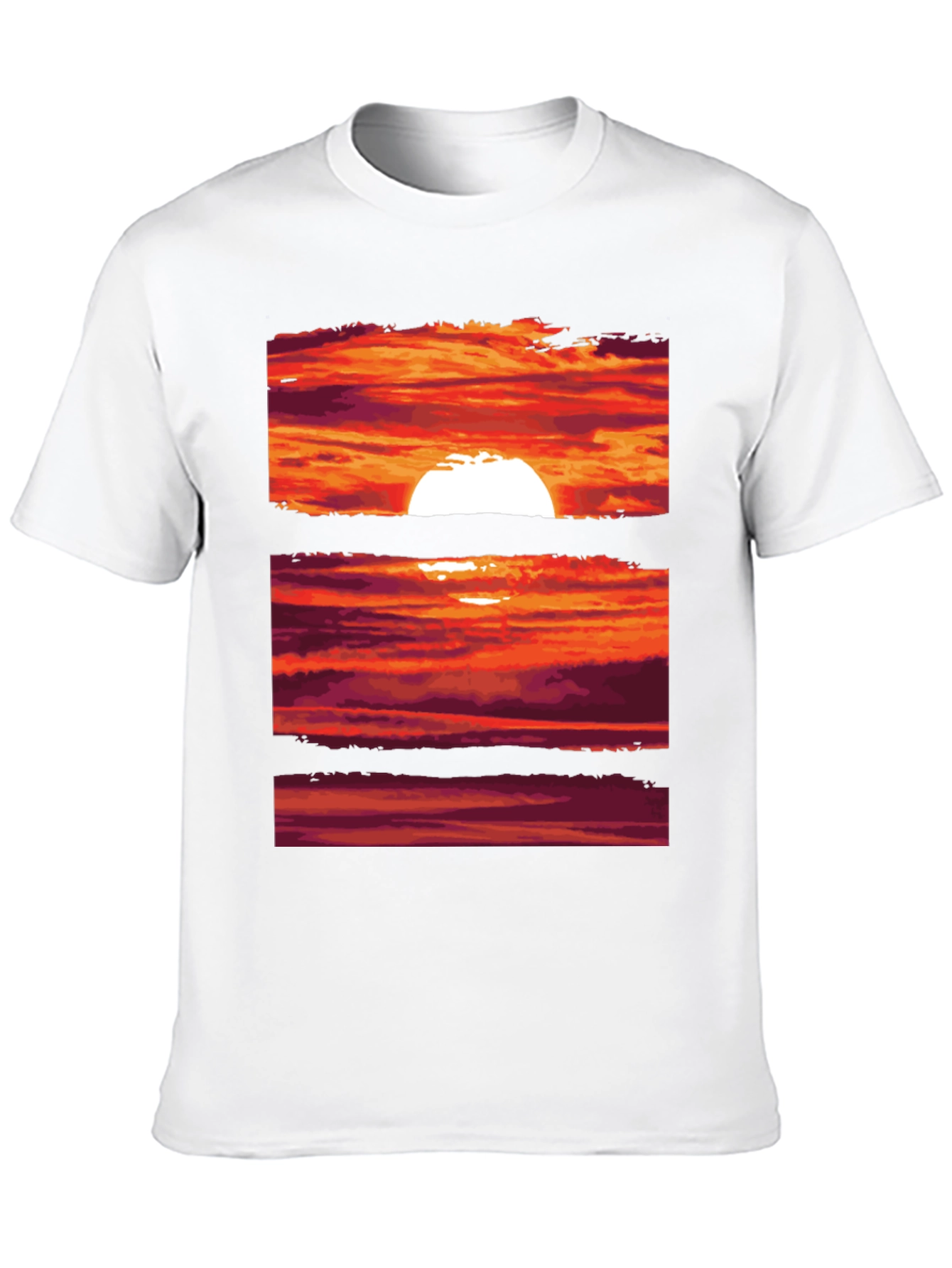 Black Sunset Graphic Tee | Black Crew Neck T-Shirt view 10