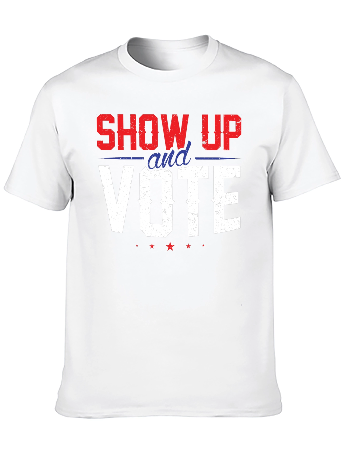 Black Show Up And Vote Graphic Tee - Patriotic T-Shirt view 10