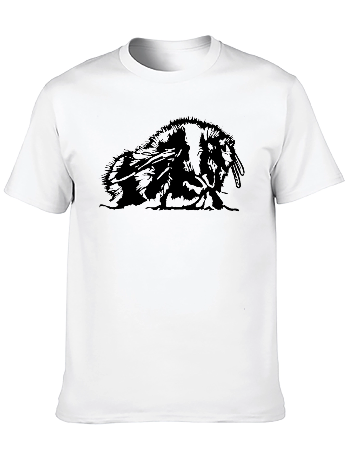 Black Black Graphic Tee - Unique Animal Design view 10