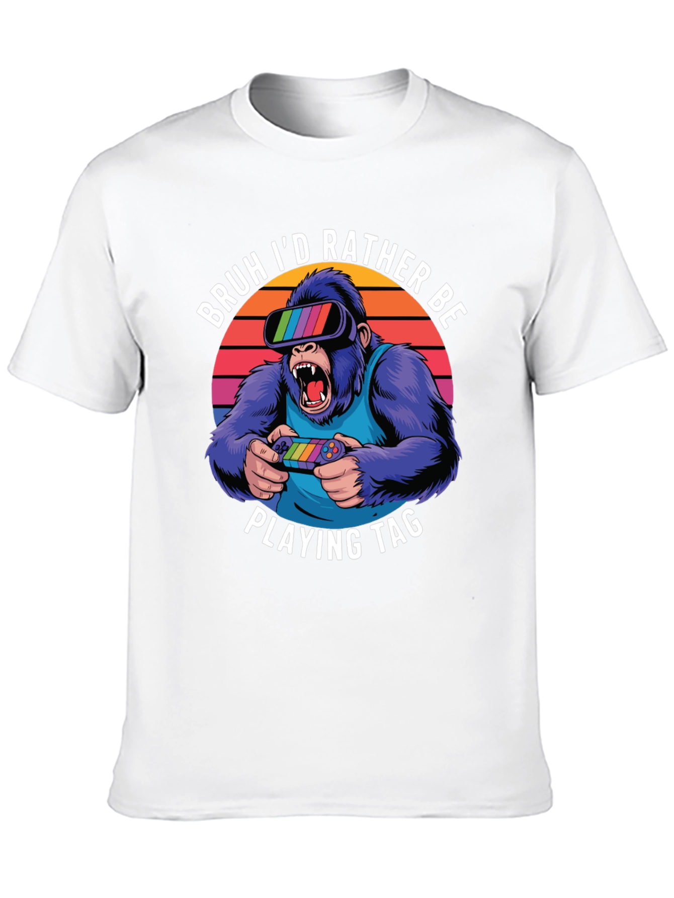 Black Gamer Gorilla T-Shirt view 10