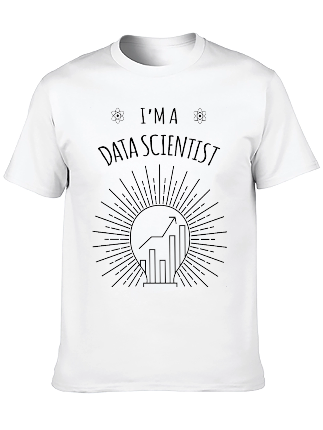 Black Data Scientist Graphic Tee - Black Crew Neck view 10