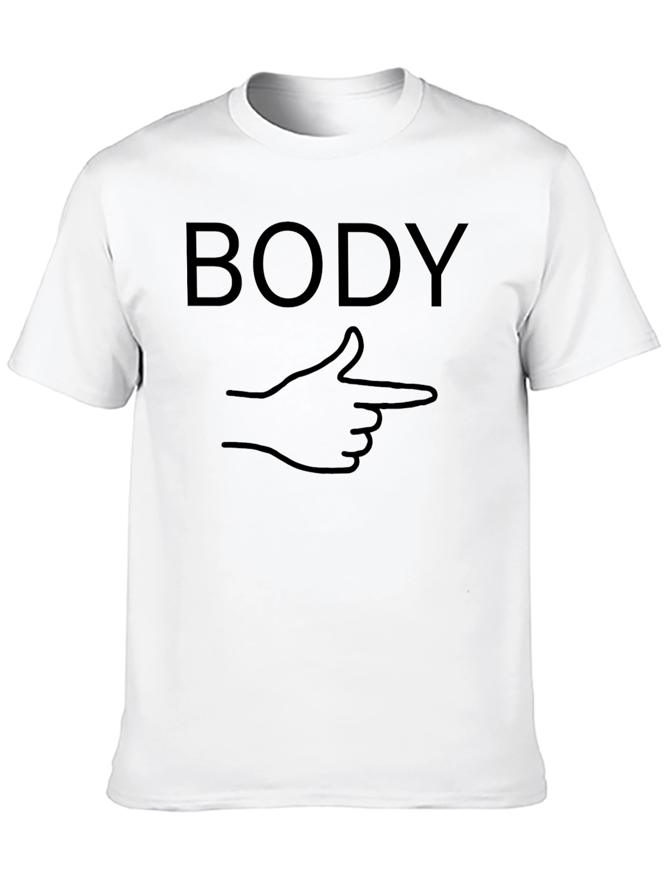 Black Body Pointing Hand Graphic Tee - Casual Comfort view 10