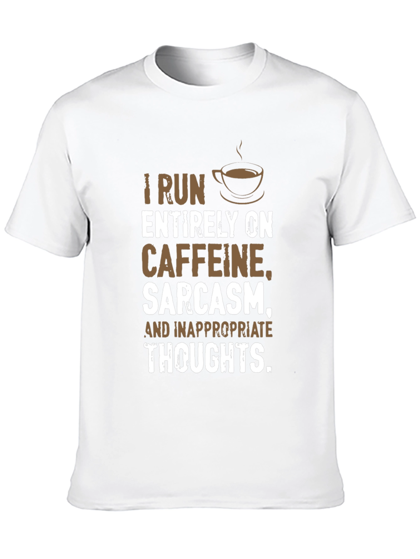 Black Caffeine, Sarcasm, & Inappropriate Thoughts Graphic Tee view 10