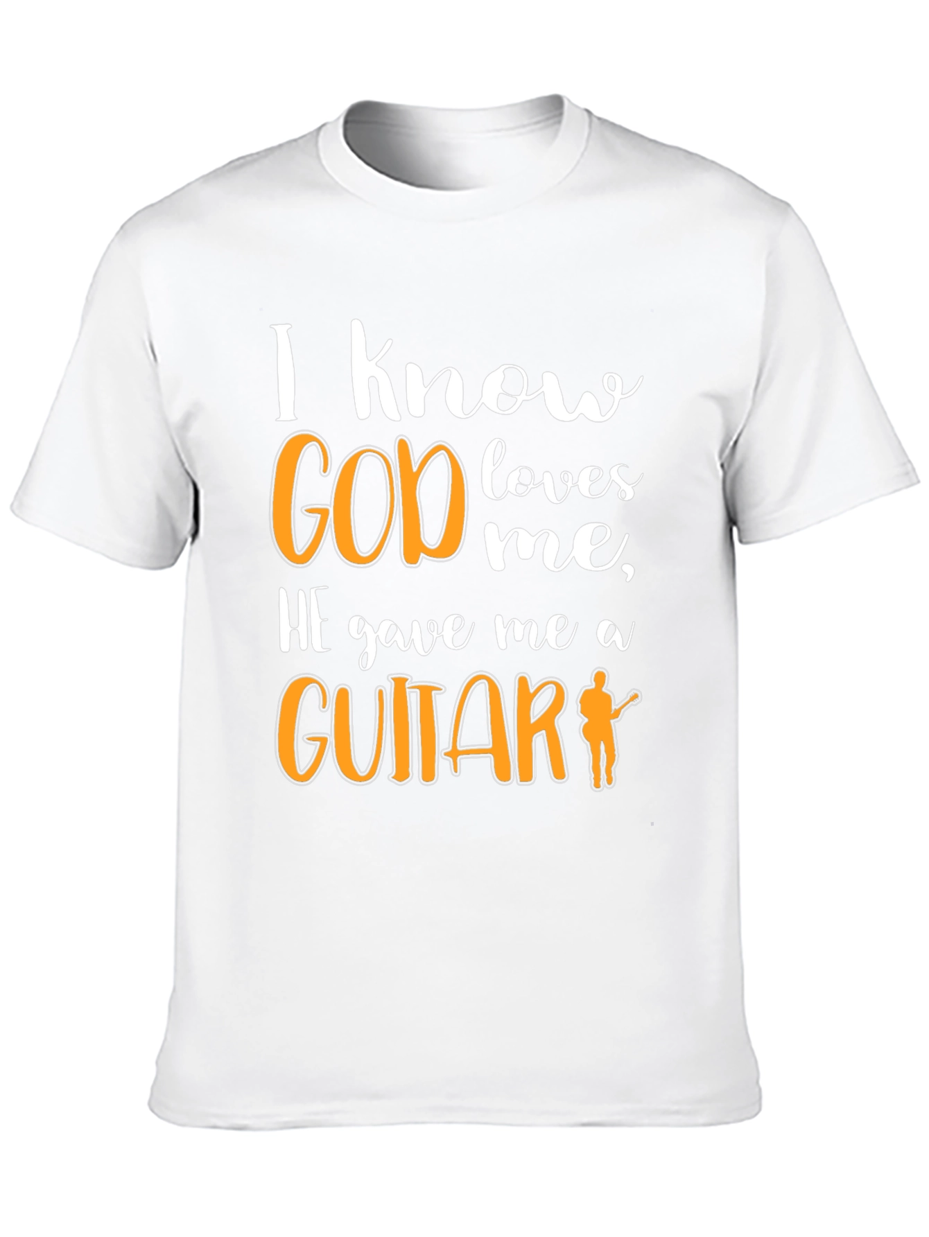 Black I Know God Loves Me Guitar T-Shirt view 10