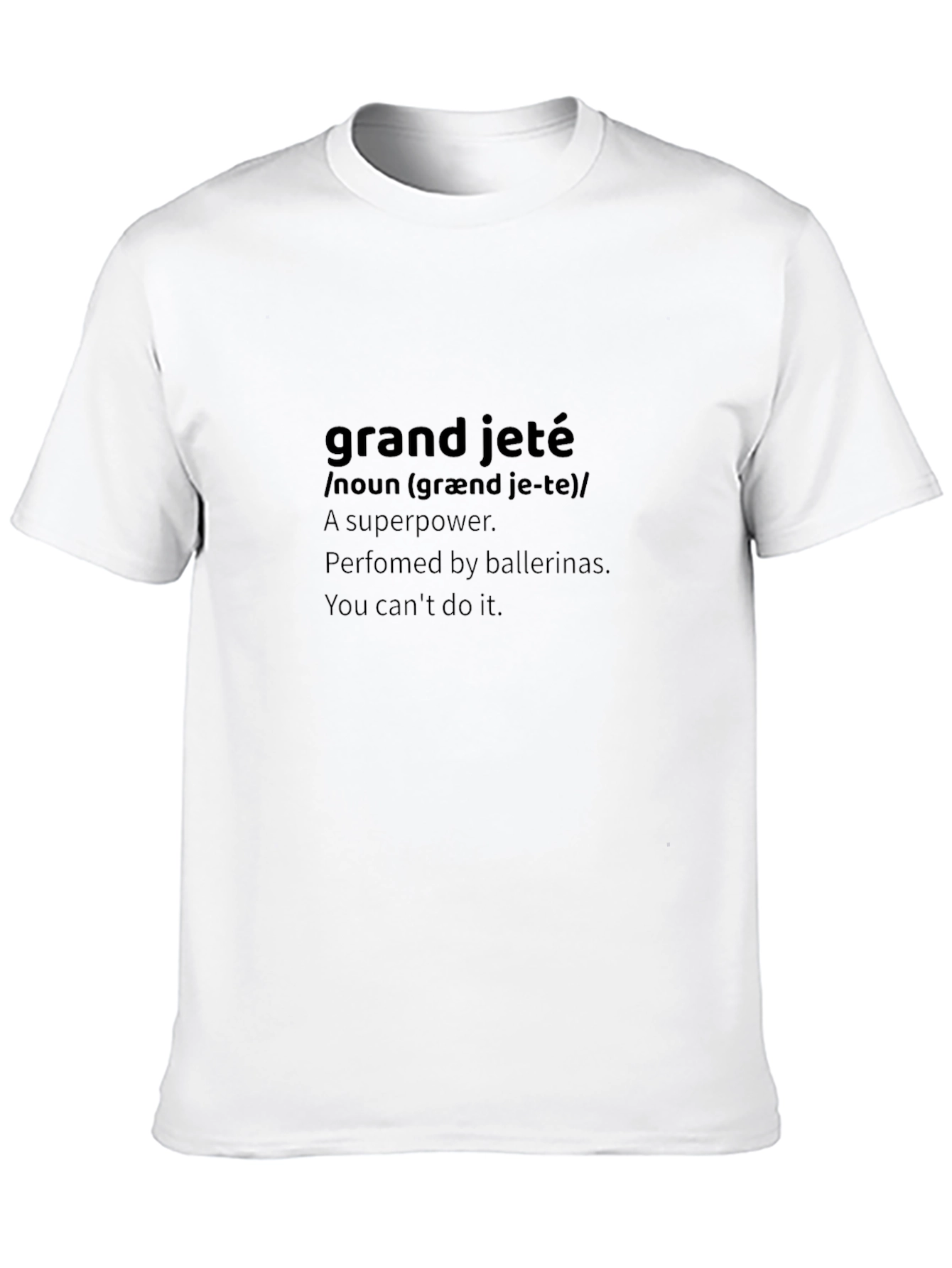 Black Grand Jeté Ballerina T-Shirt - Superpower Definition view 10