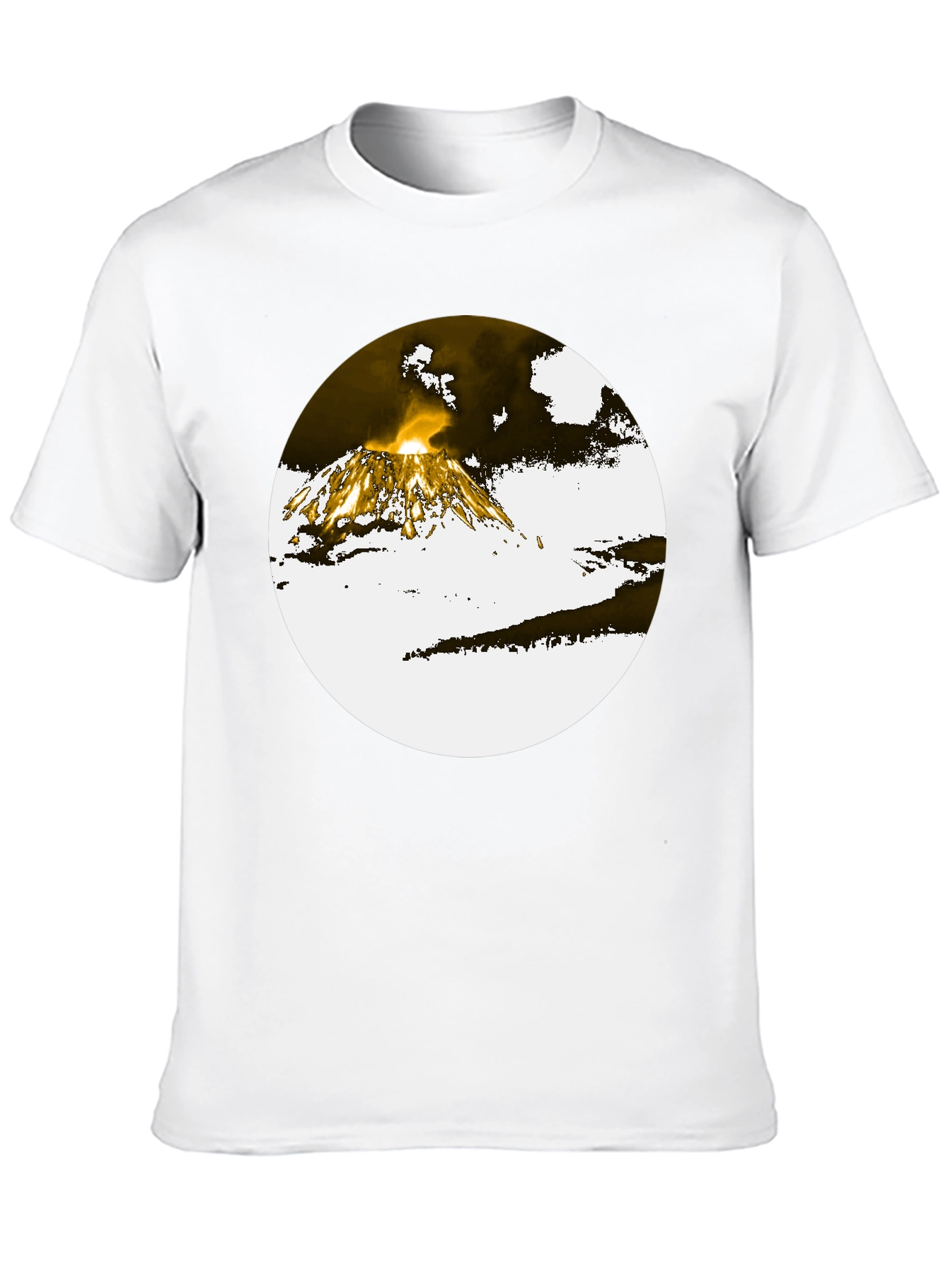 Black Volcano Graphic Tee - Black Cotton Blend view 10