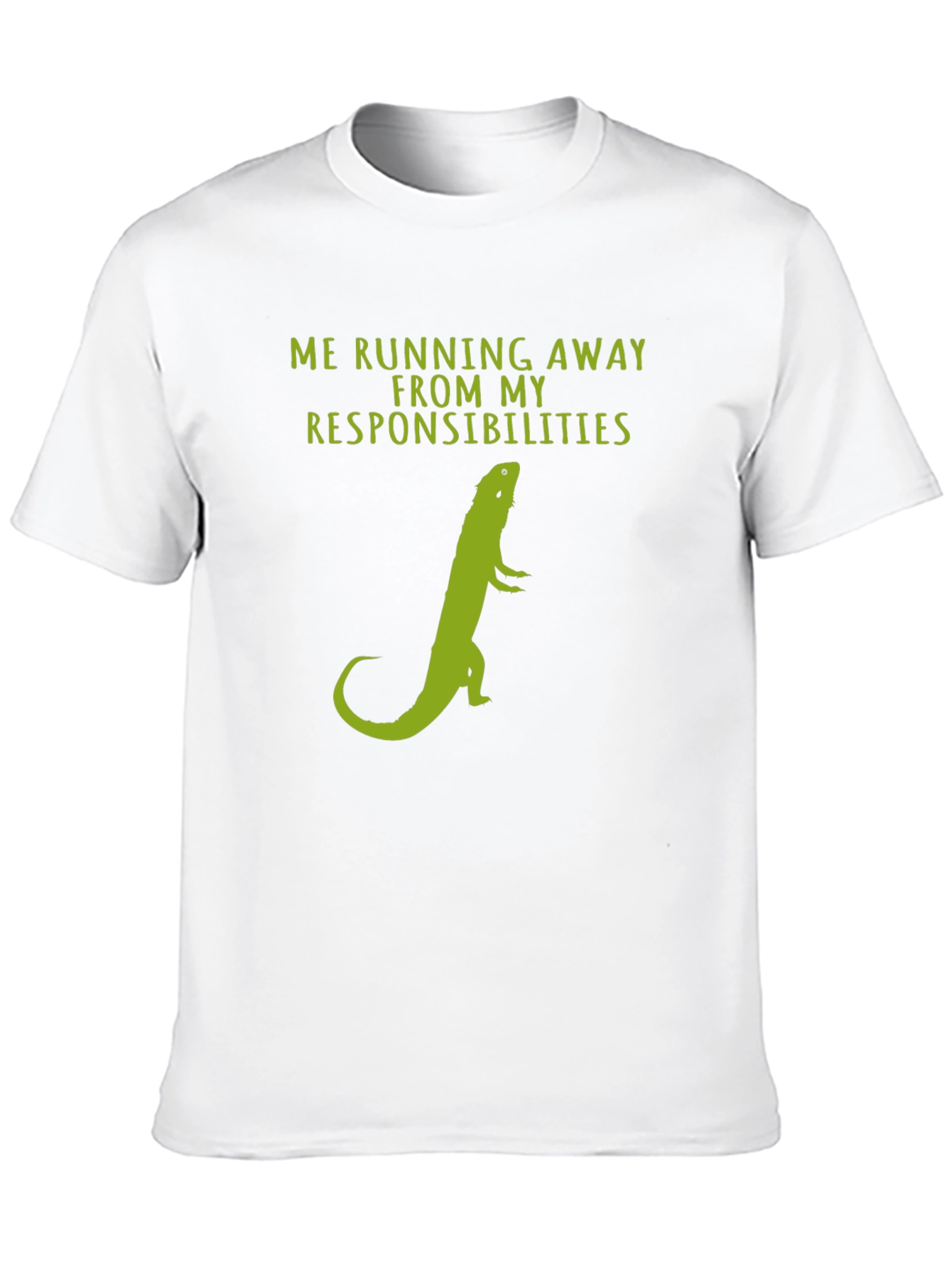 Black Running Away From Responsibilities Graphic Tee view 10