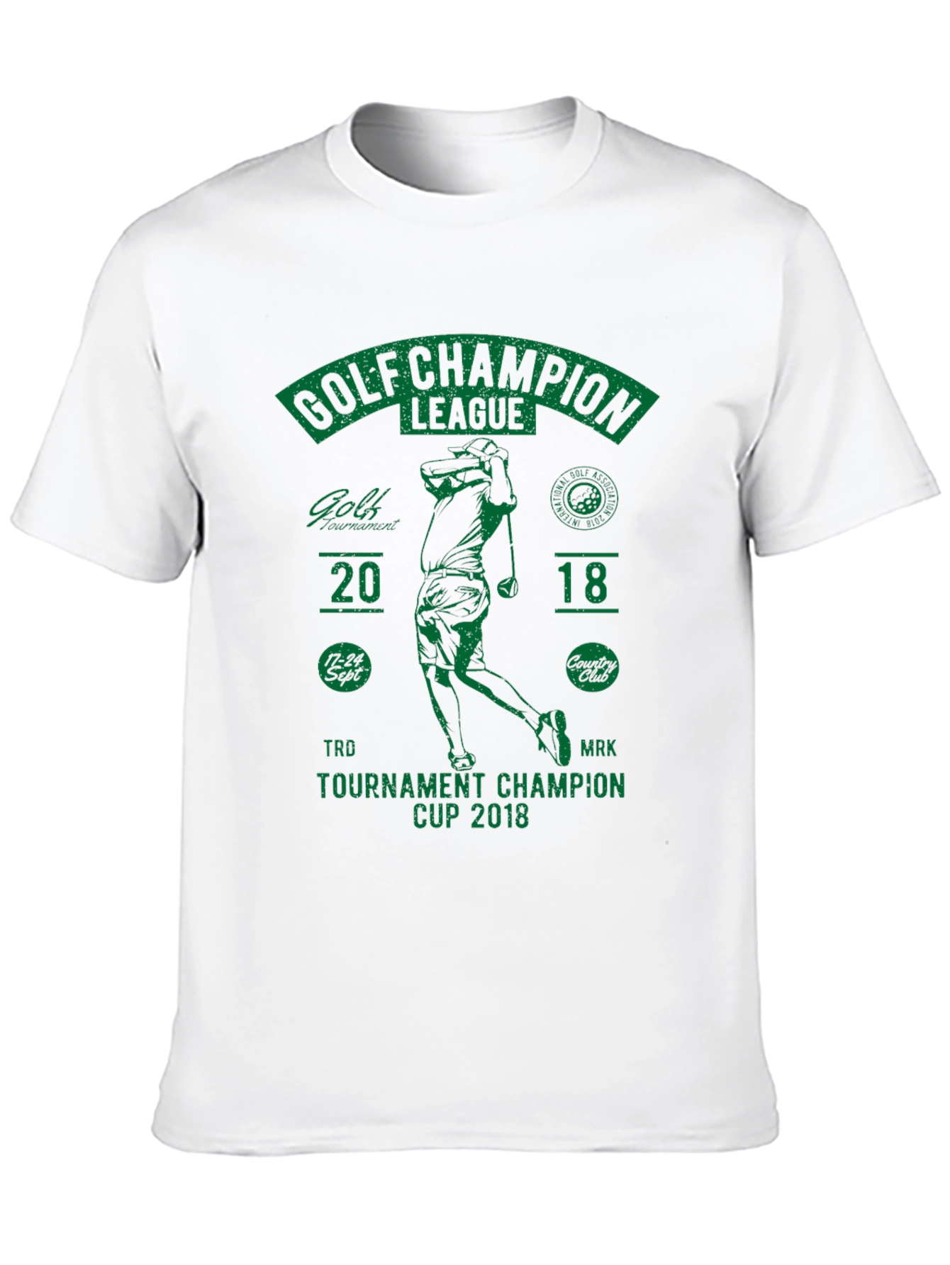 Black Golf Champion League T-Shirt view 10