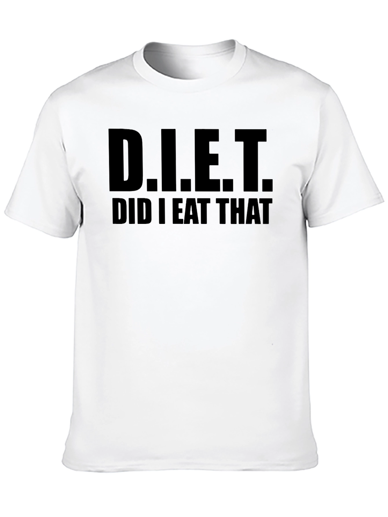 Black Funny Diet T-Shirt - "Did I Eat That?" view 10