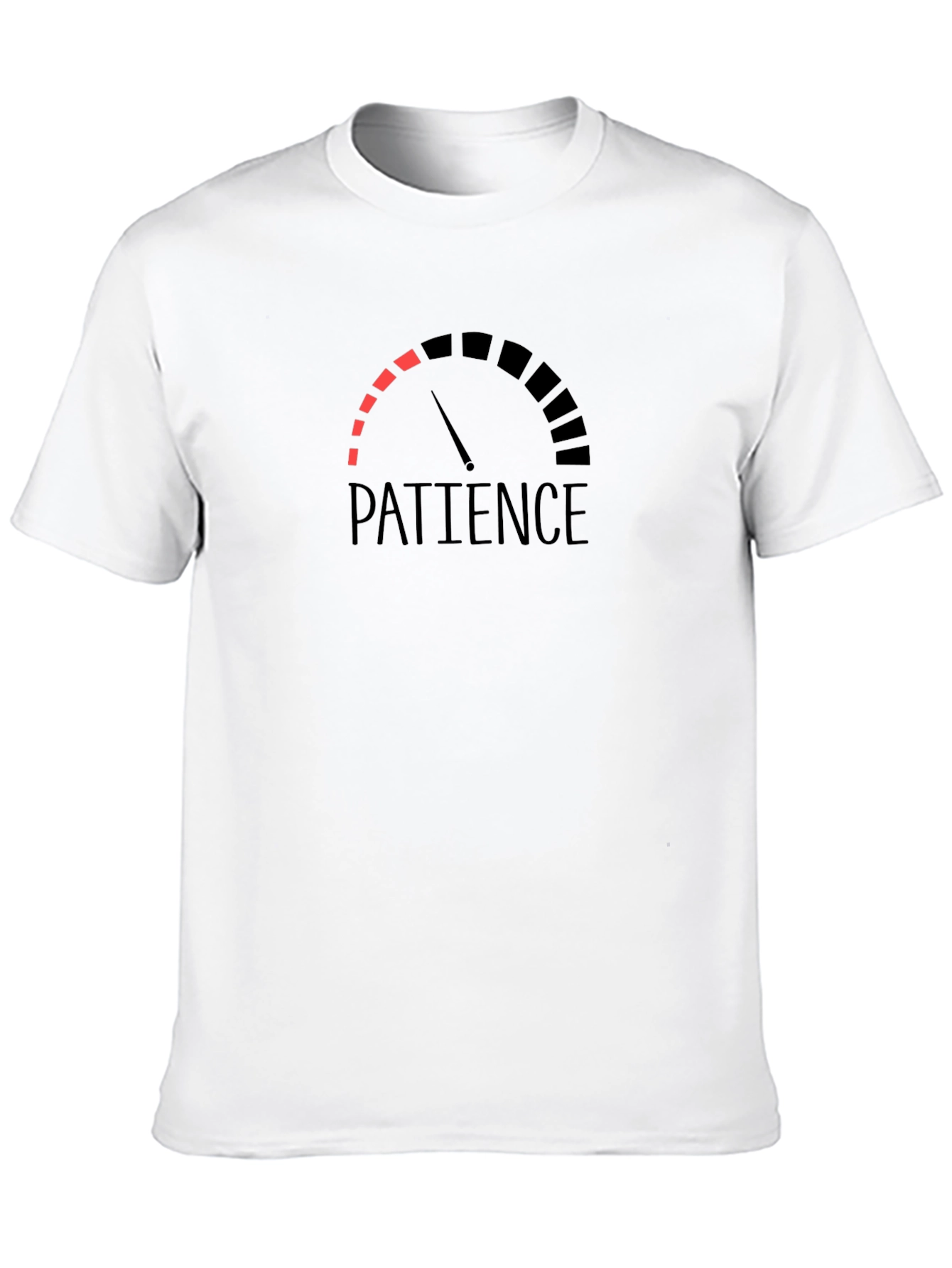 Black Patience Level T-Shirt - Graphic Tee for Men view 10