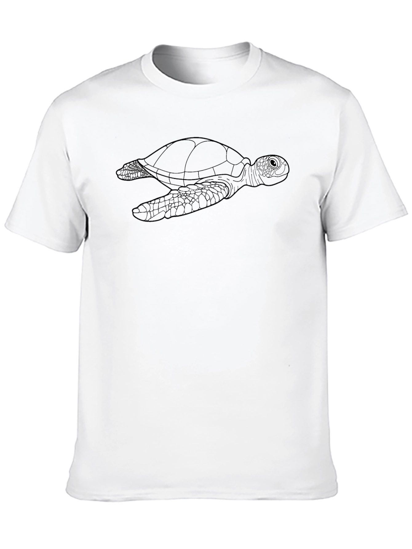Black Sea Turtle Graphic Tee - Black Cotton Comfort view 10