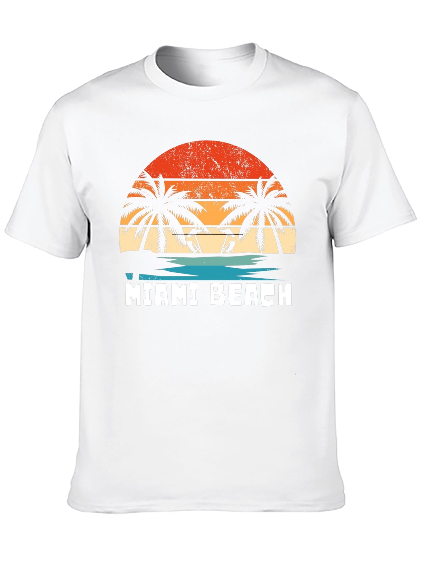 Miami Beach Sunset Graphic T-Shirt - 10