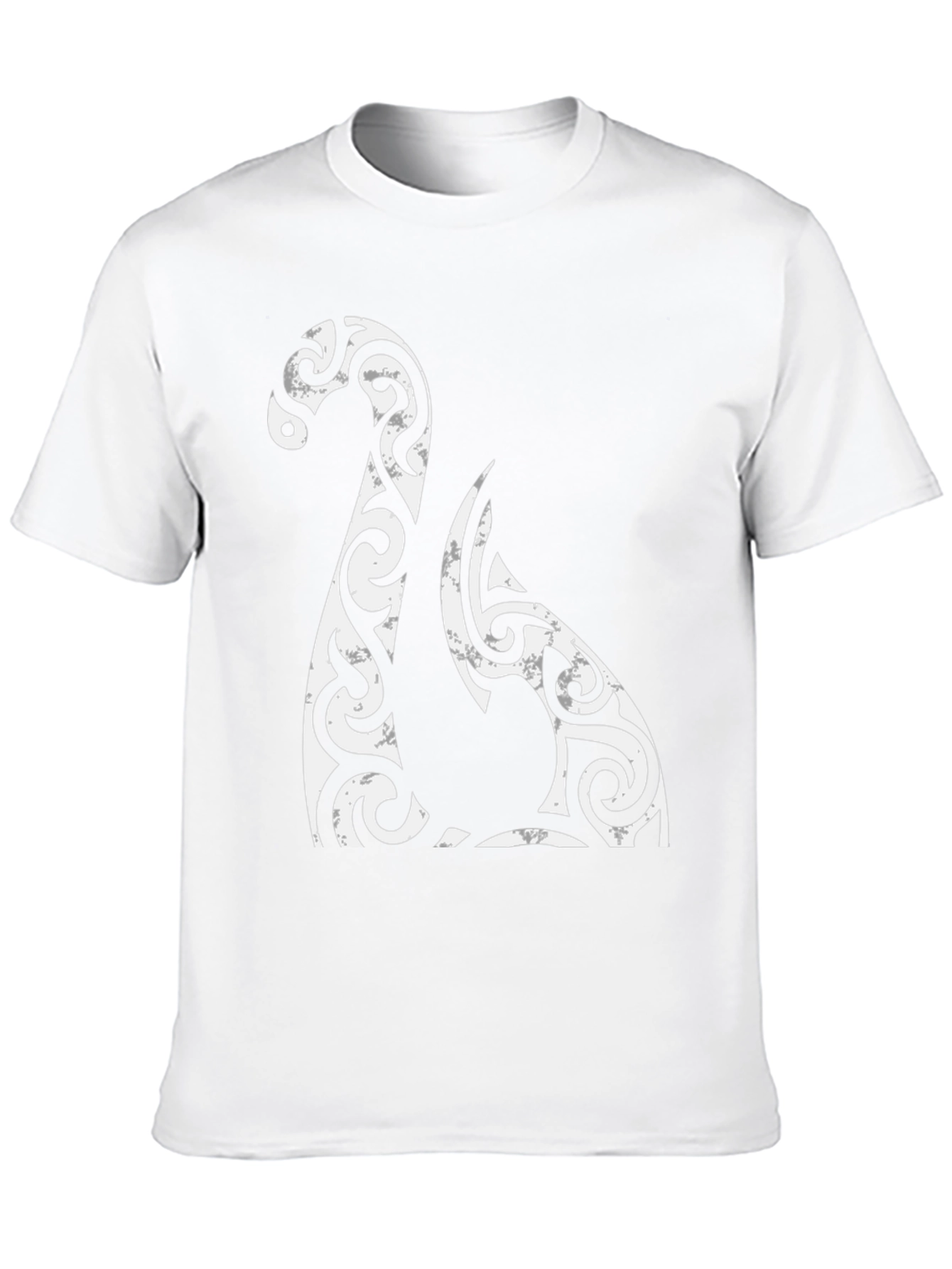 Black Tribal Dragon Graphic Tee - Black Cotton Blend T-Shirt view 10