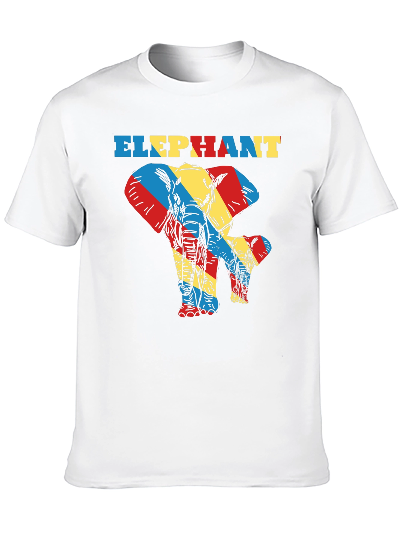 Black Elephant Graphic Print Black T-Shirt view 10